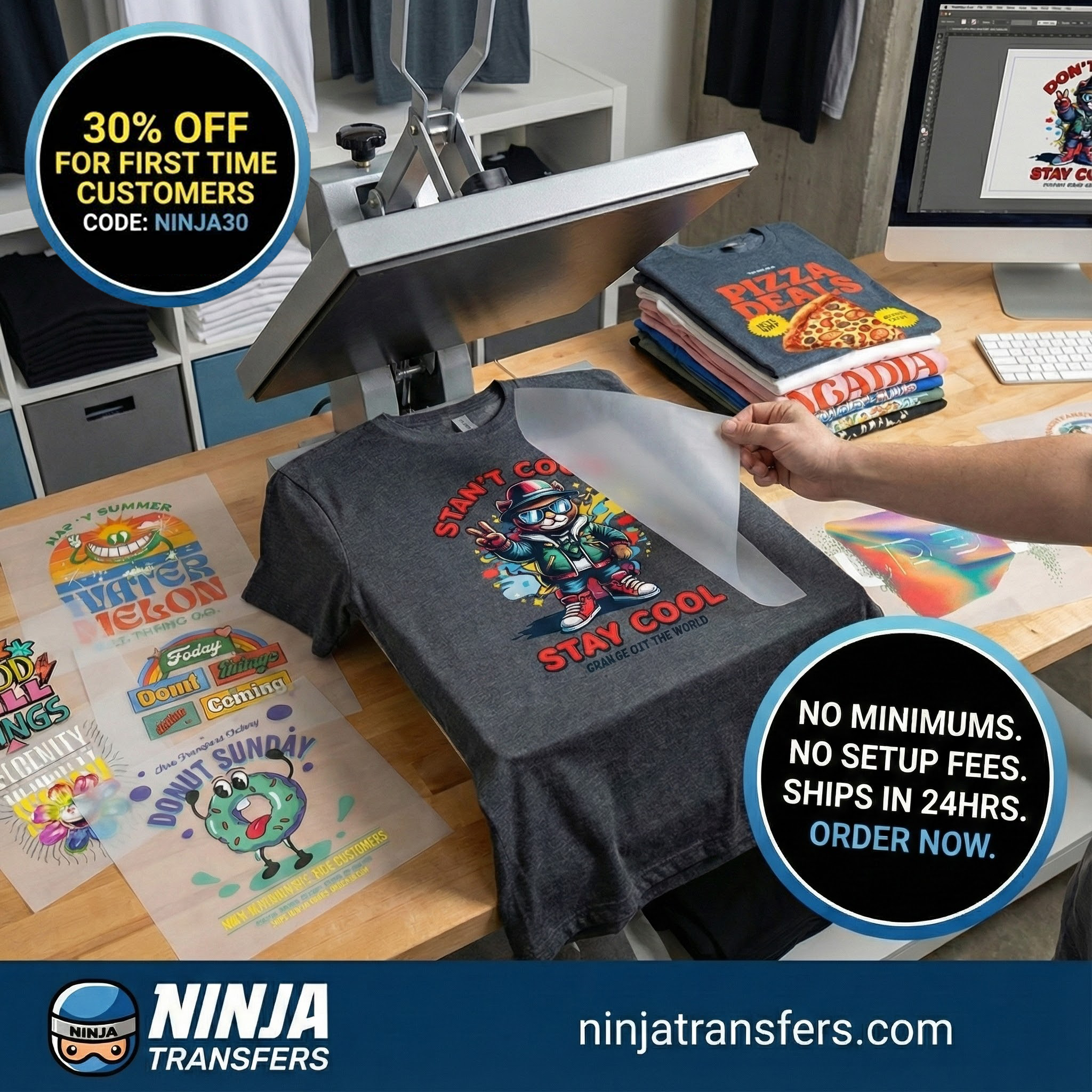 Ninja Transfers Facebook ad
