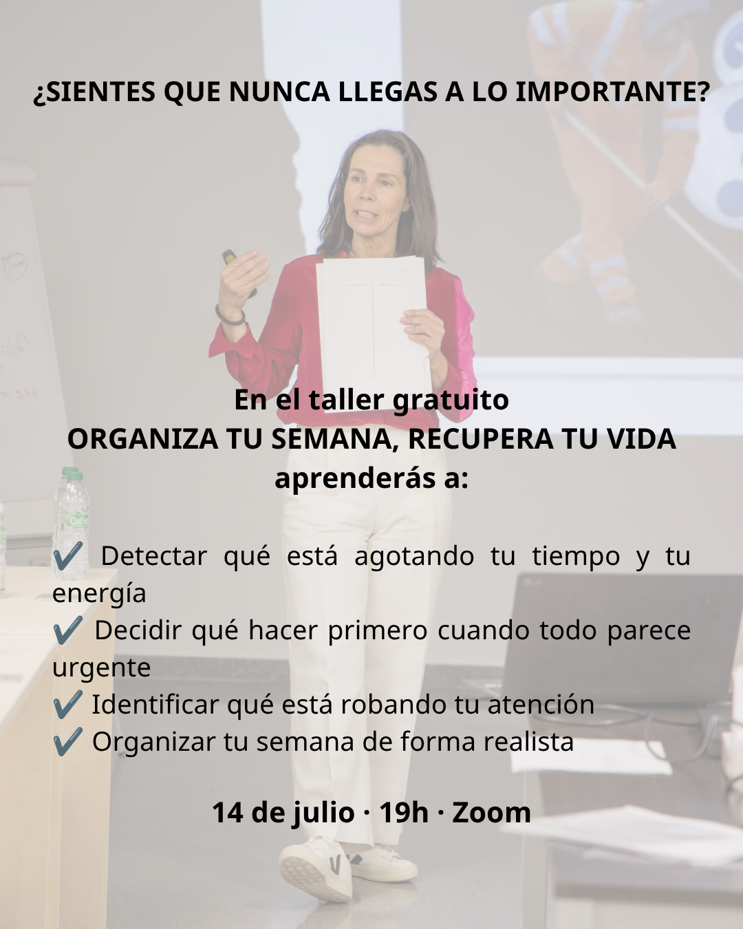 Estirando el tiempo Facebook ad: ¿Y si una semana organizada cambiara tu vida?
