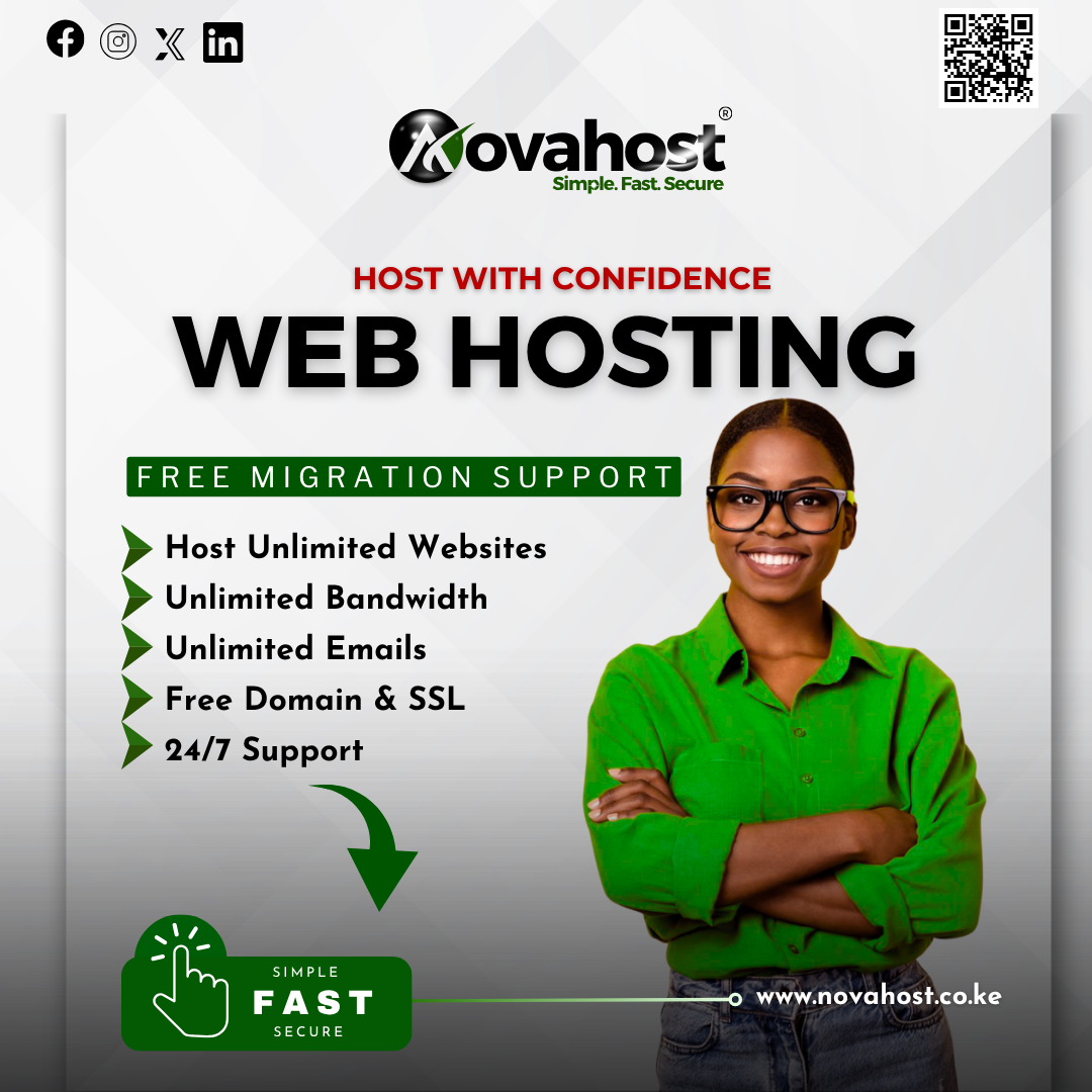 Novahost Kenya - Domains & Hosting Facebook ad from Feb 14, 2026