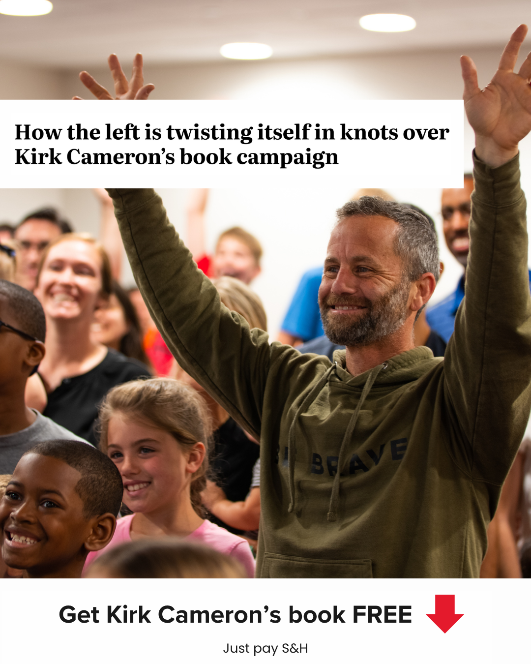 BRAVE Books Facebook ad: Get Your First Book Free