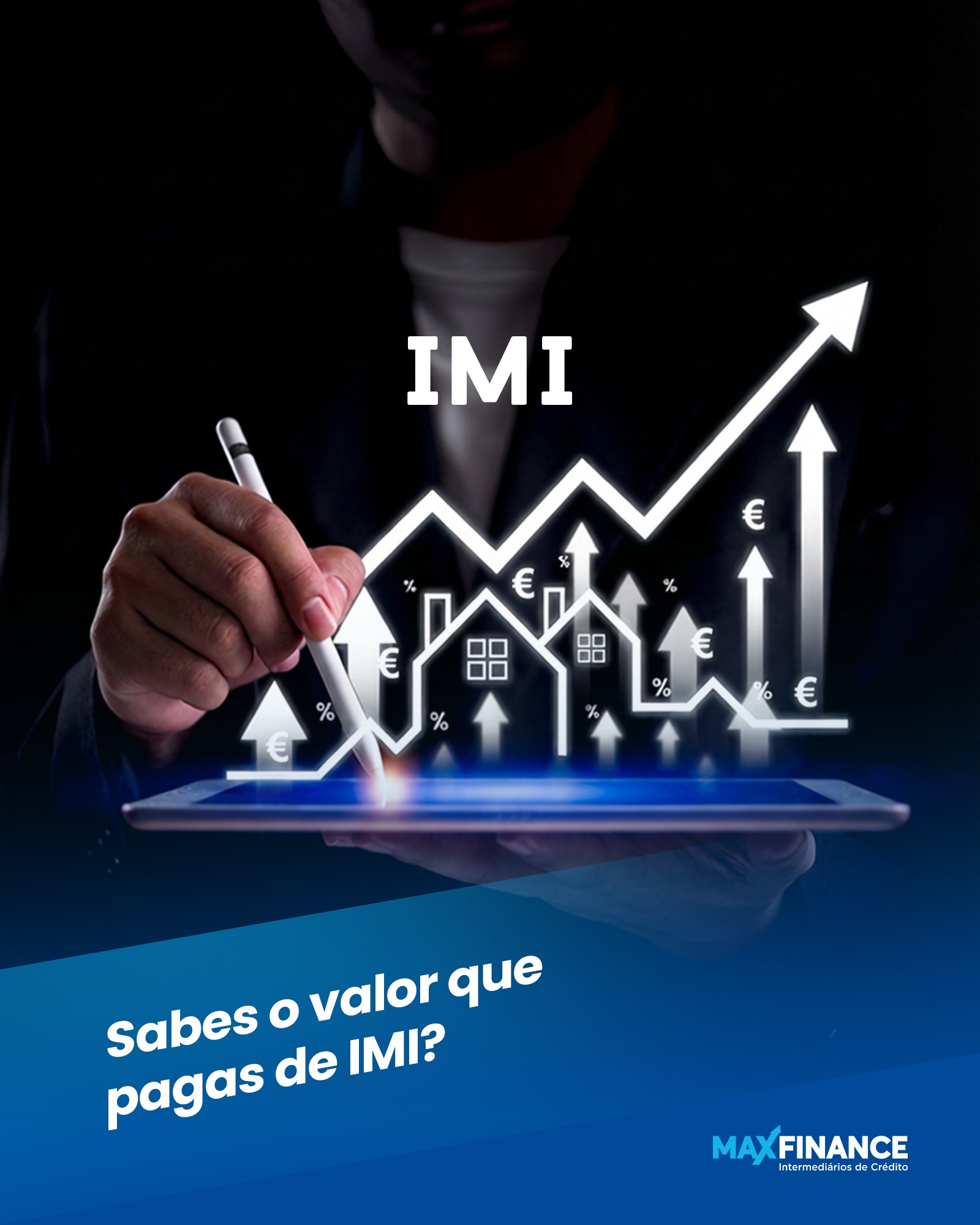 Maxfinance Portugal Facebook ad: Calcula o valor do IMI de foram rápida…