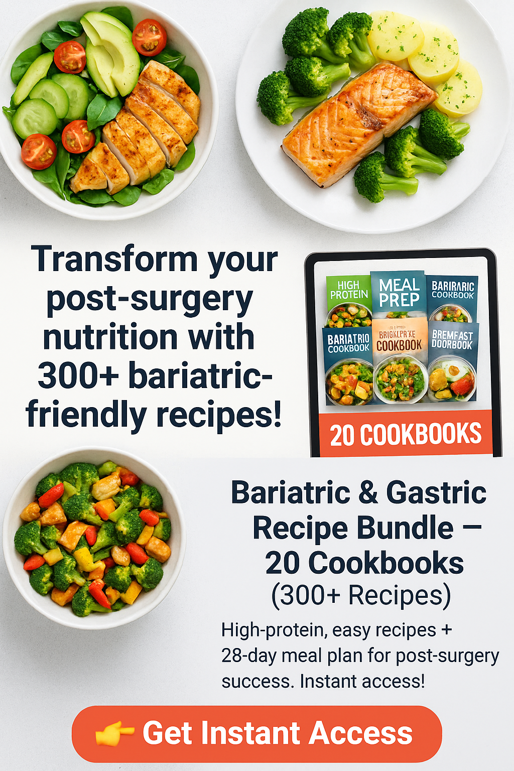Bariatric Gastric & High Protein Recipes CookBooks Bundle 2025 Facebook ad: Bariatric Gastric & High Protein Recipes CookBooks