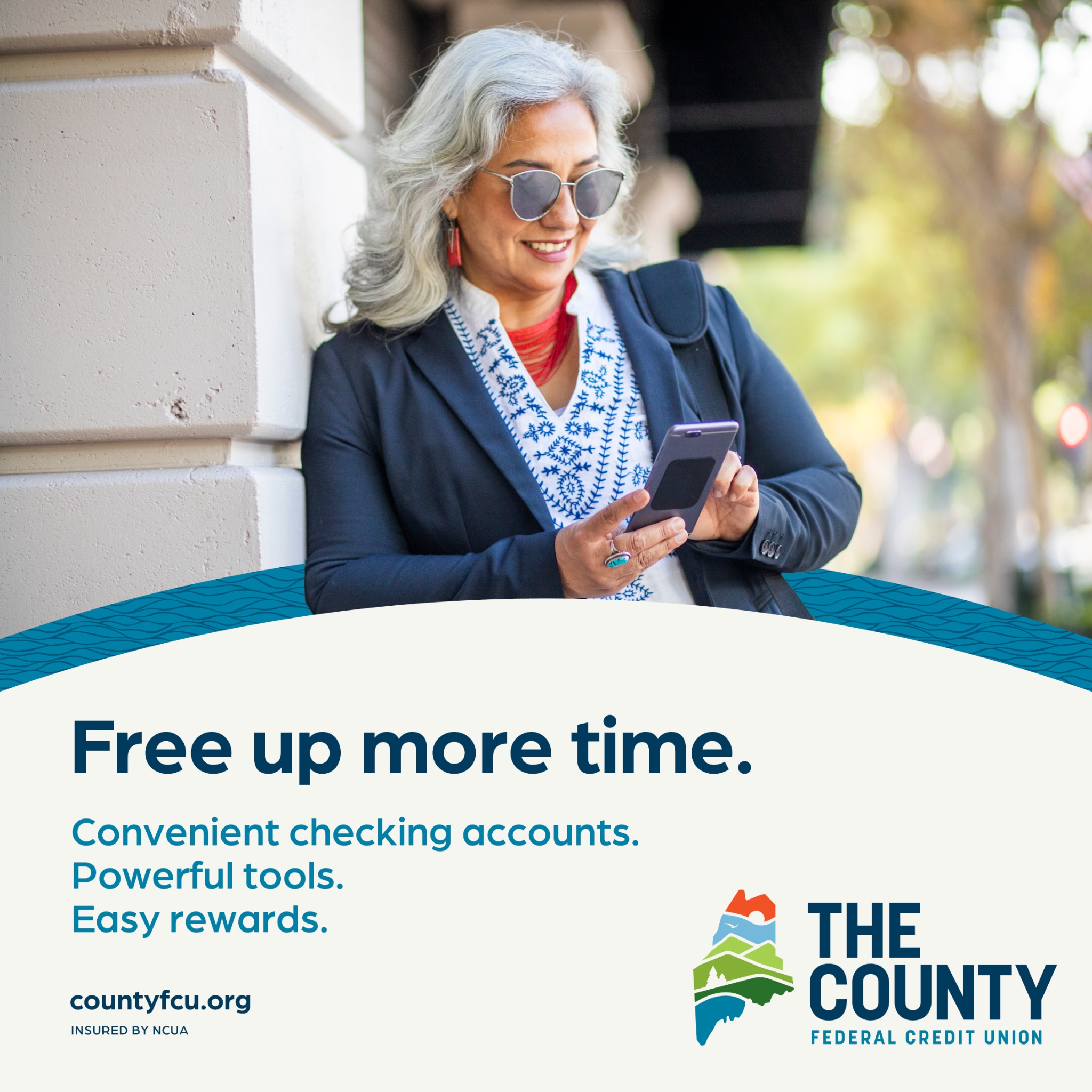 The County Federal Credit Union Facebook ad: Free up more of your time.