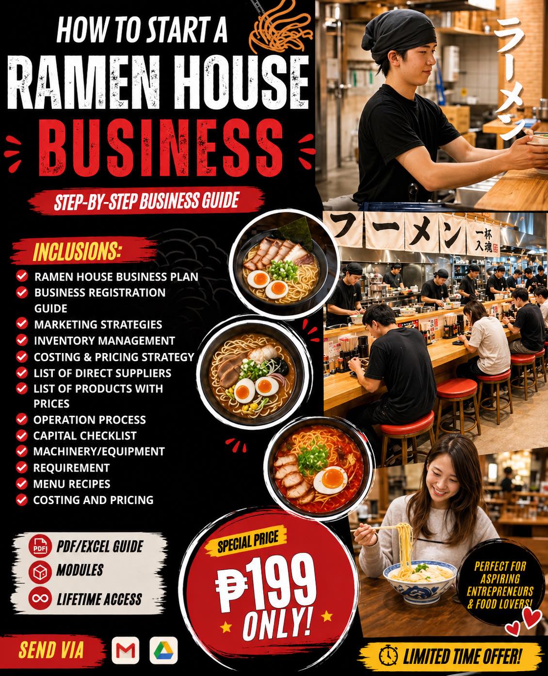 Dee Ramen House Facebook ad: Do you want to start a Ramen House…