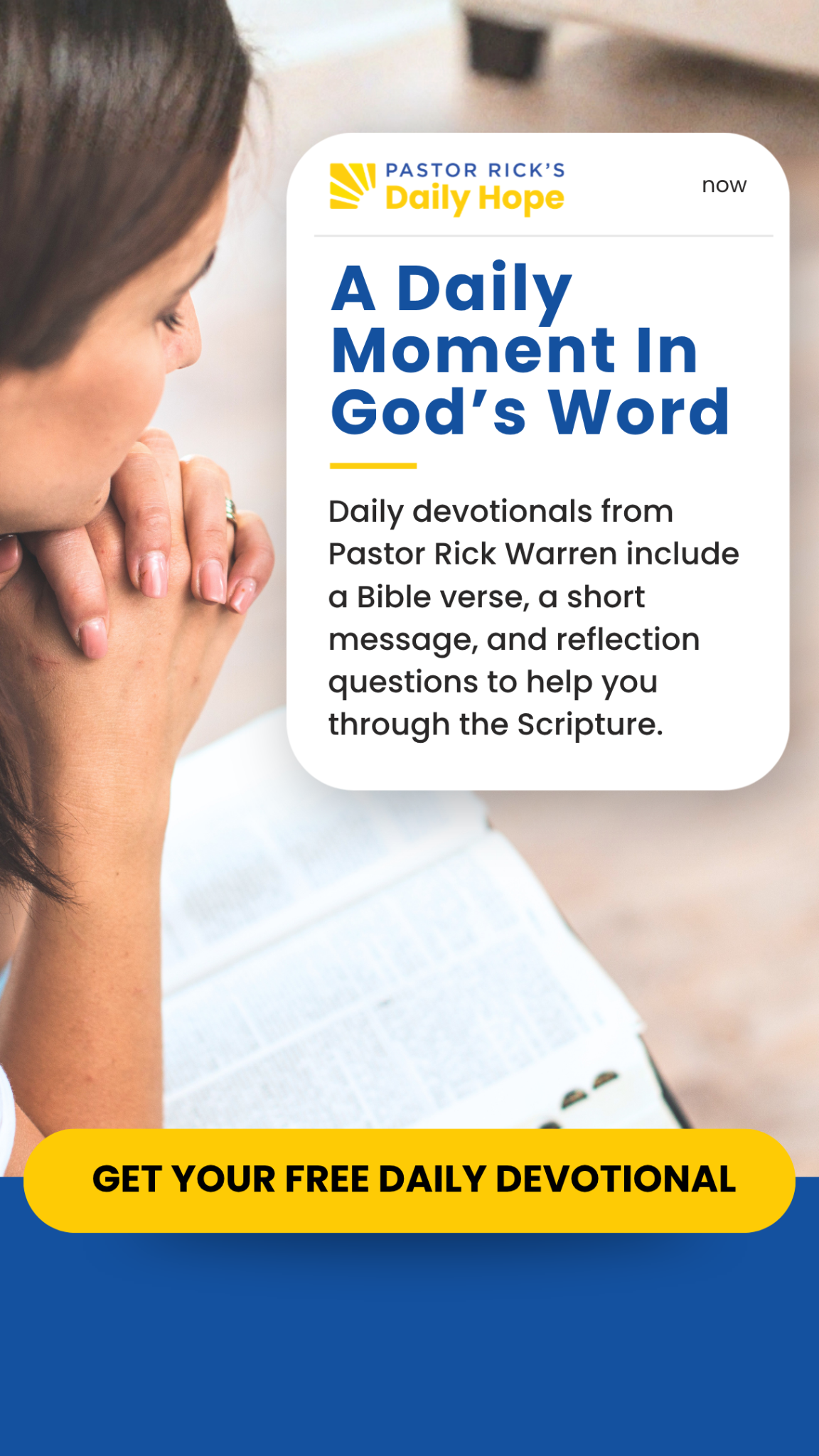 Pastor Rick Warren Facebook ad