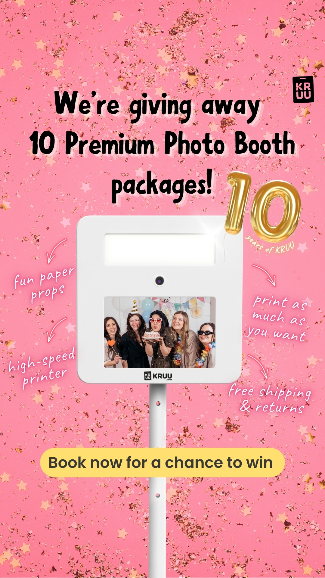 kruu.com Facebook ad: We're gifting you your KRUU Photo Booth!