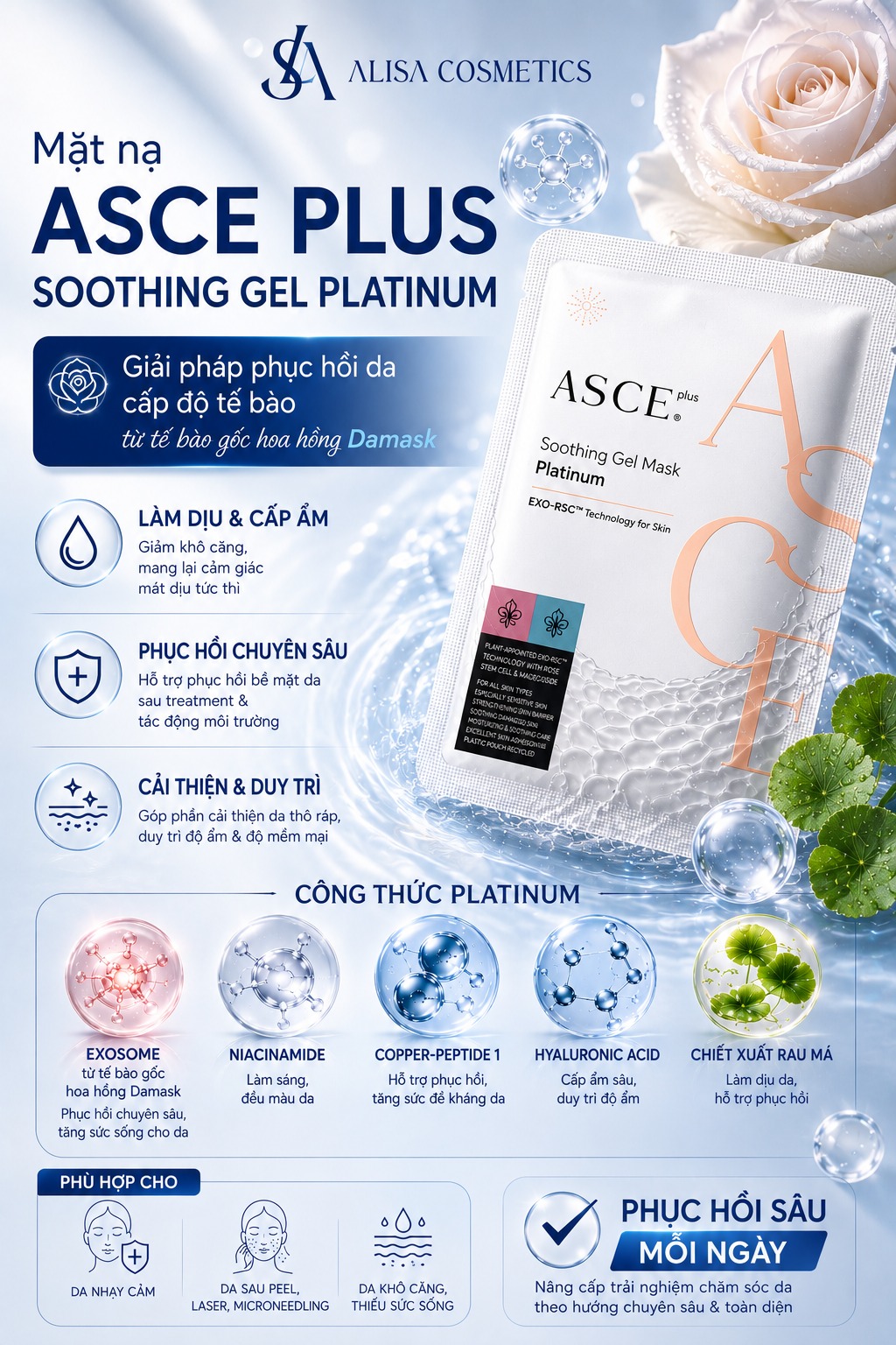 ALISA Cosmetics Facebook ad: CHỌN MẶT NẠ PHỤC HỒI CHO DA NHƯ…