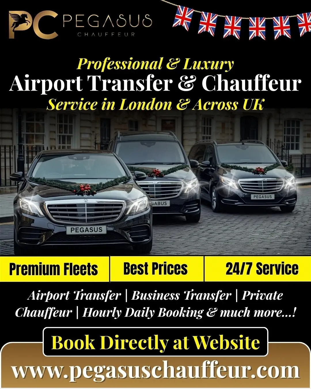 Pegasus Chauffeur Ltd Facebook ad