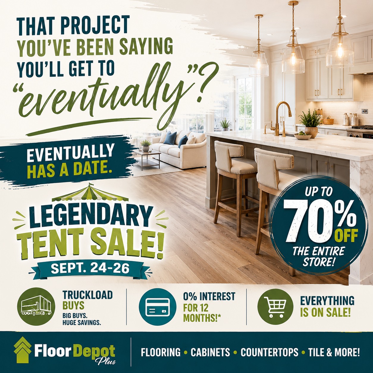 Floor Depot Plus Facebook ad: That project you've been saying you'll get to…