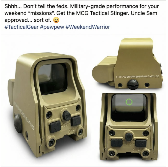 MCG Tactical Facebook ad