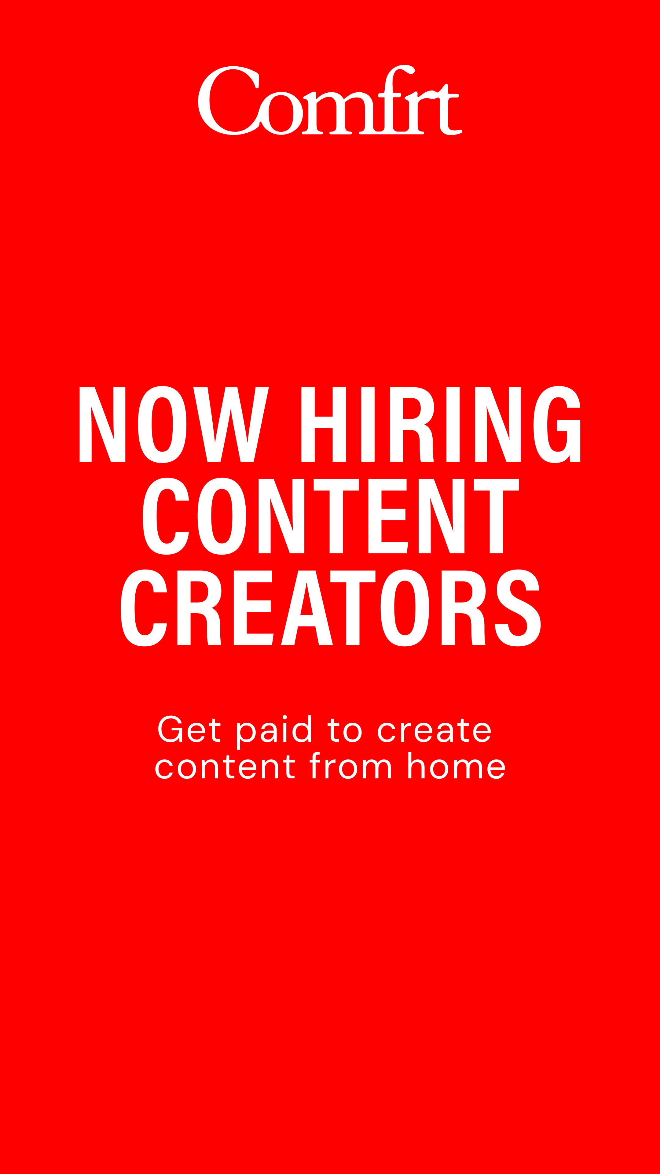 Comfrt Facebook ad