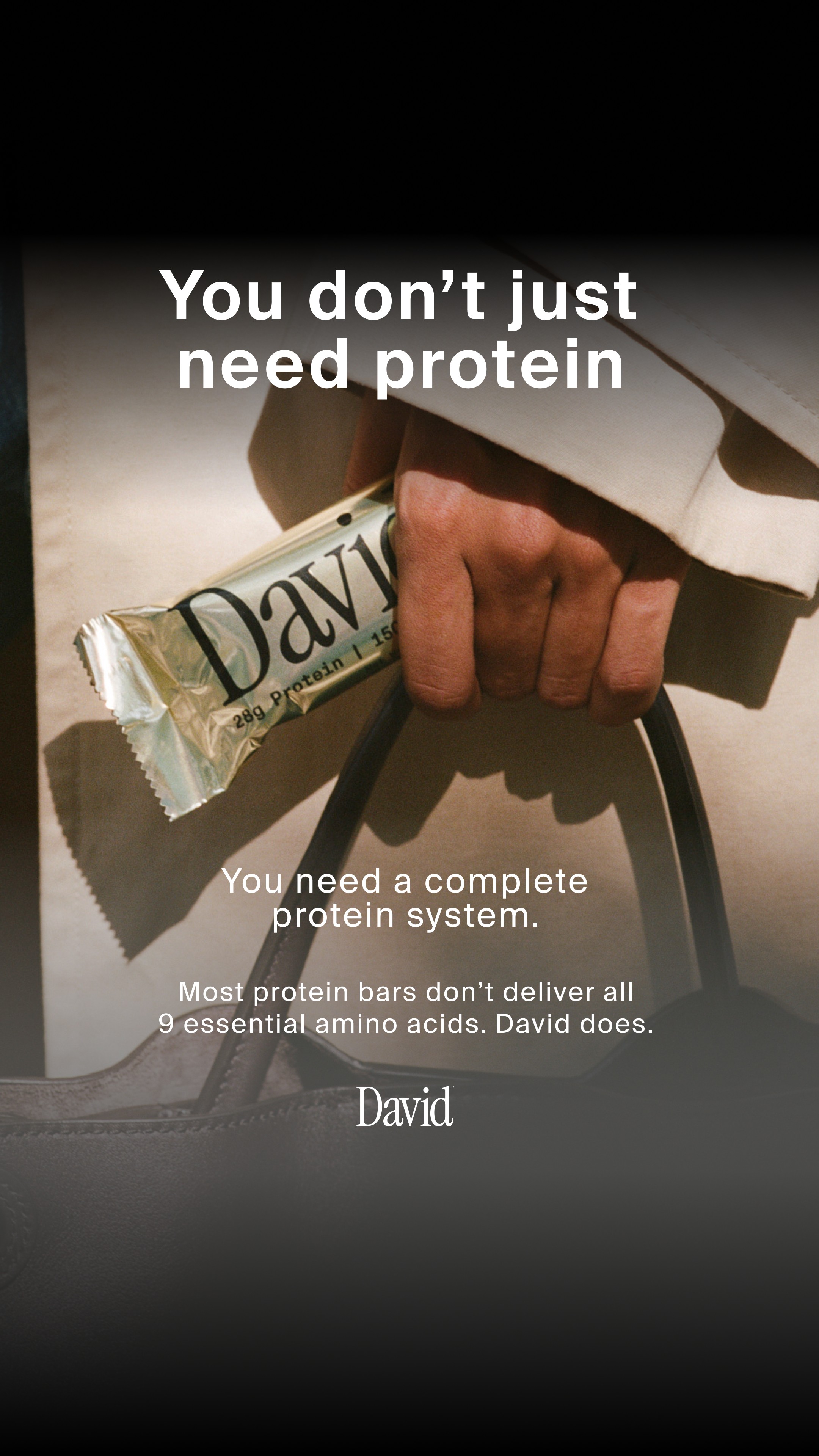 David Protein Facebook ad