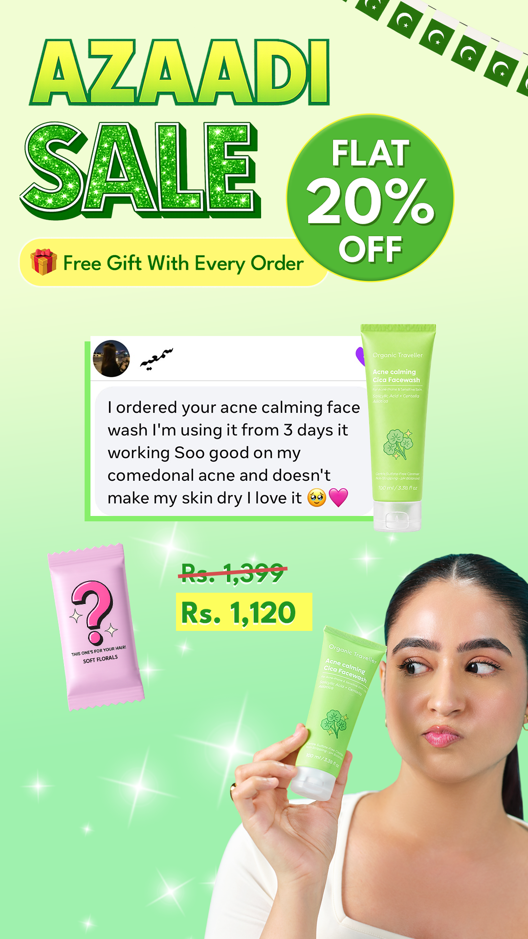 Organic Traveller - Skincare Facebook ad