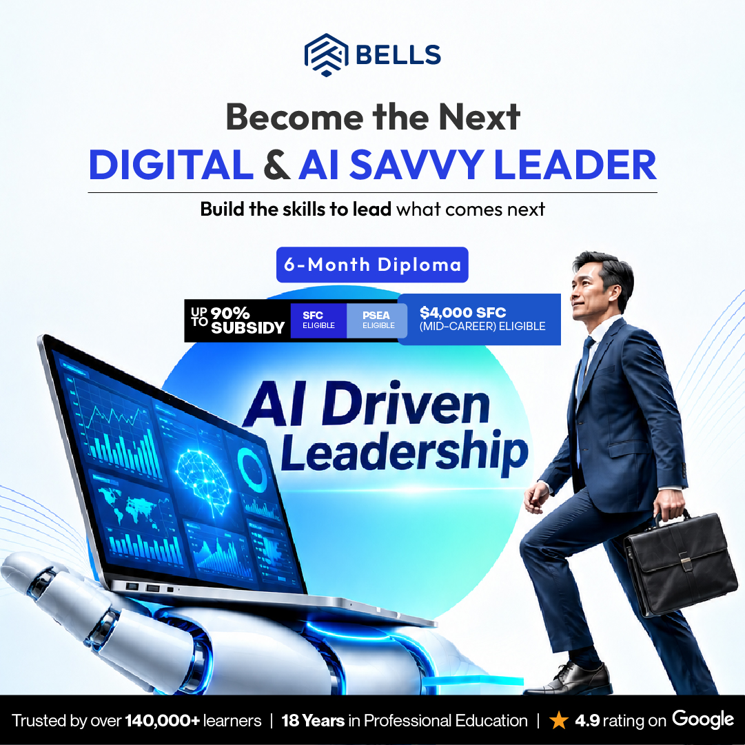 BELLS Tech Facebook ad: $4000 SkillsFuture Mid-Career Eligible