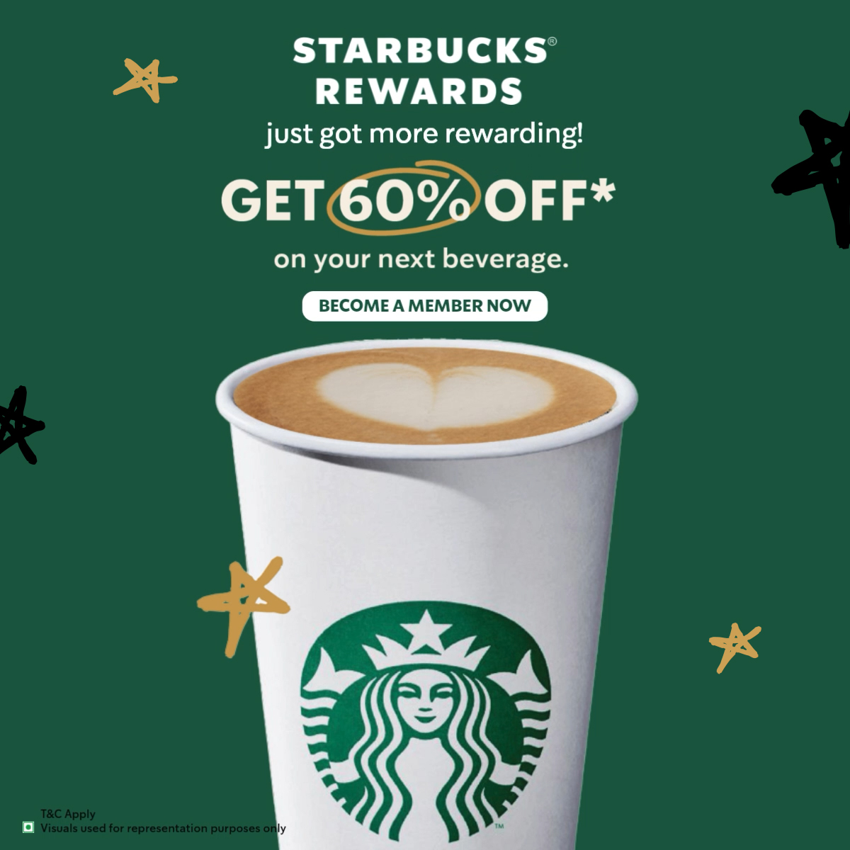 Starbucks India Facebook ad from Jul 3, 2026