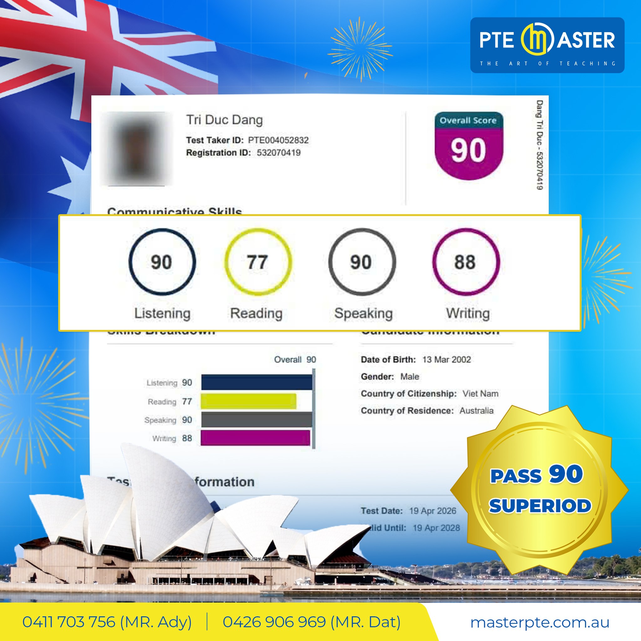 PTE Master Facebook ad: HỌC ĐÚNG CÁCH - ĐIỂM BẬT NHANH