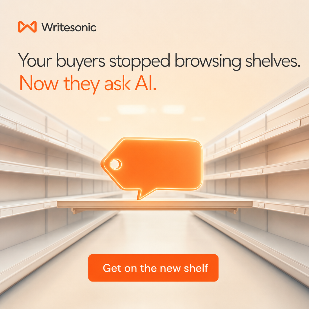 Writesonic Facebook ad