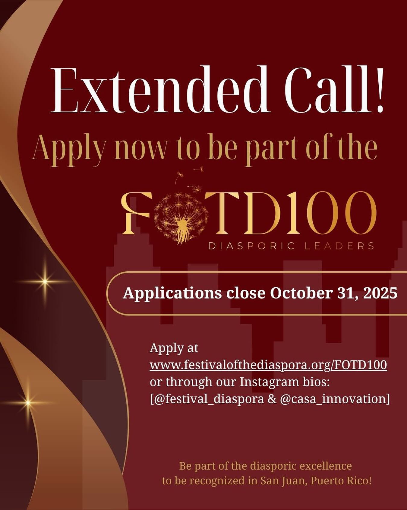 The Festival of the Diaspora Facebook ad: | The FOTD100 Call for Nominations has been…