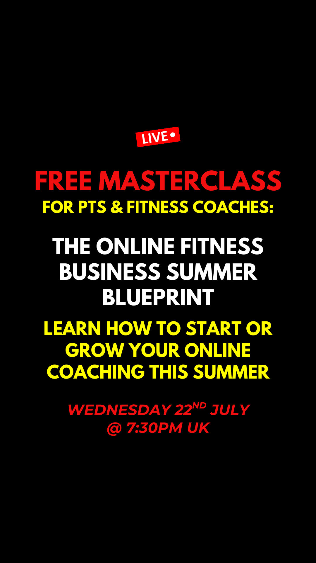 Fitness Business Coaching - Dan Poulter Facebook ad