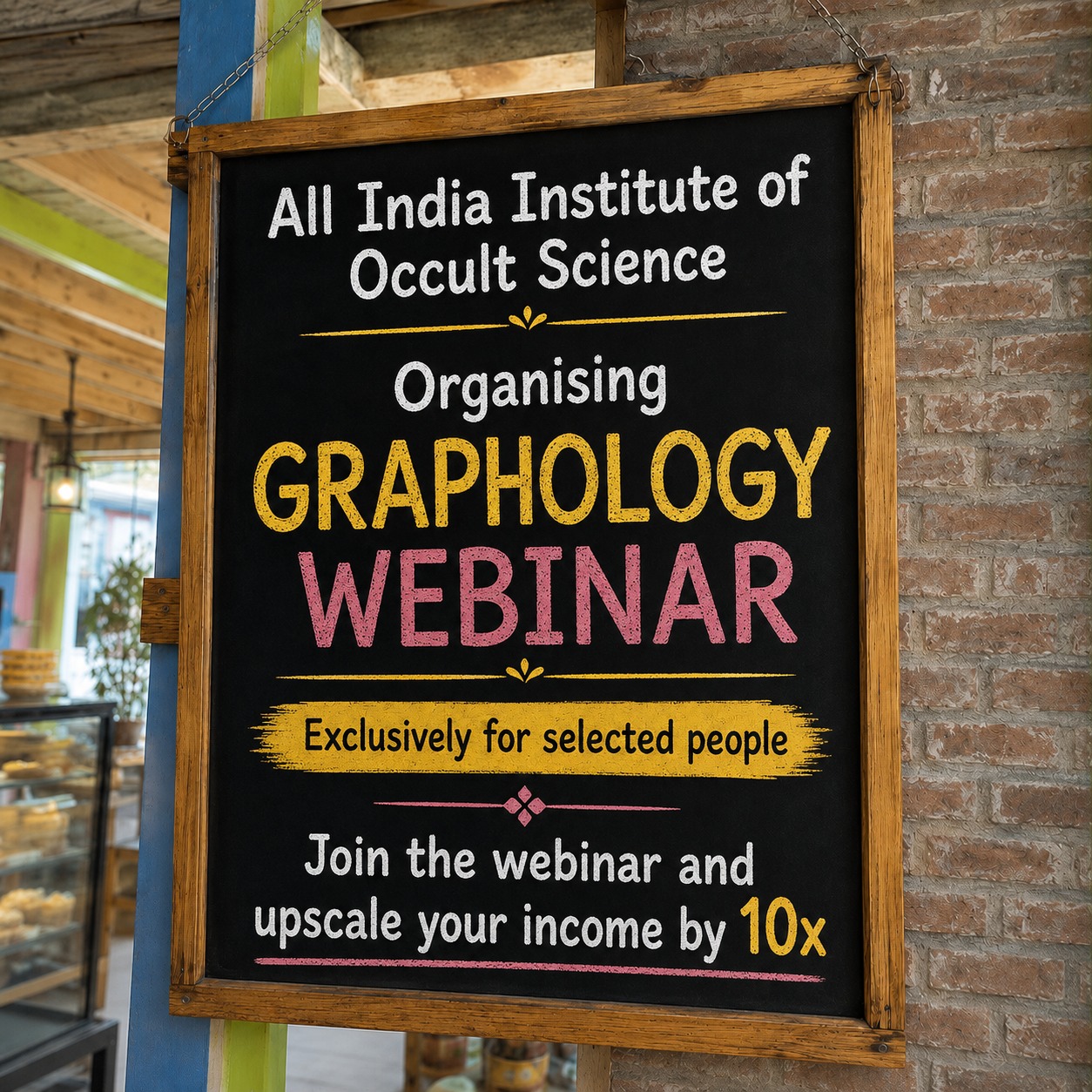 All India Institute of Occult Science Facebook ad: Learn Graphology in just 2 hours