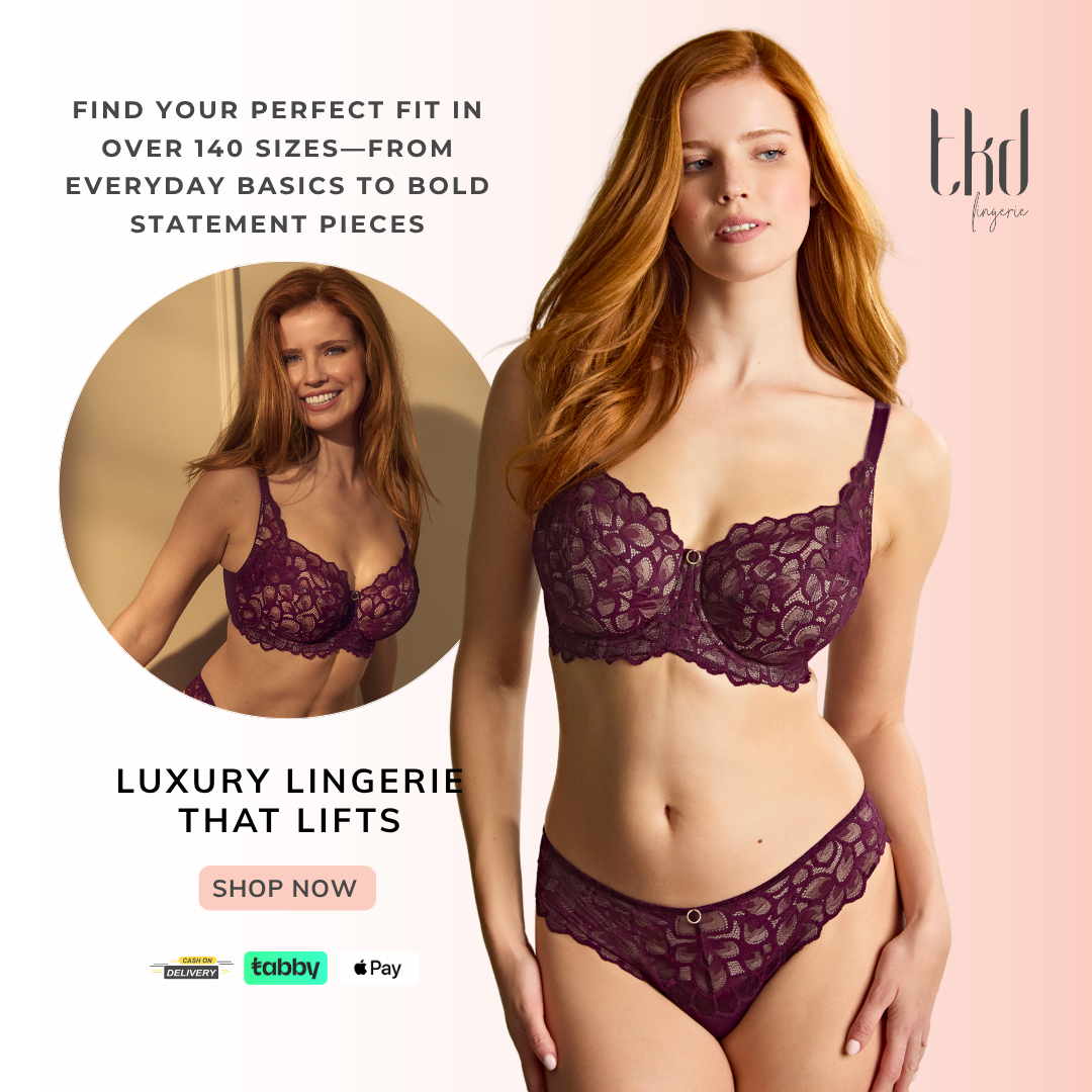 TKD Lingerie Facebook ad: D+ lingerie shouldn't be difficult to find.