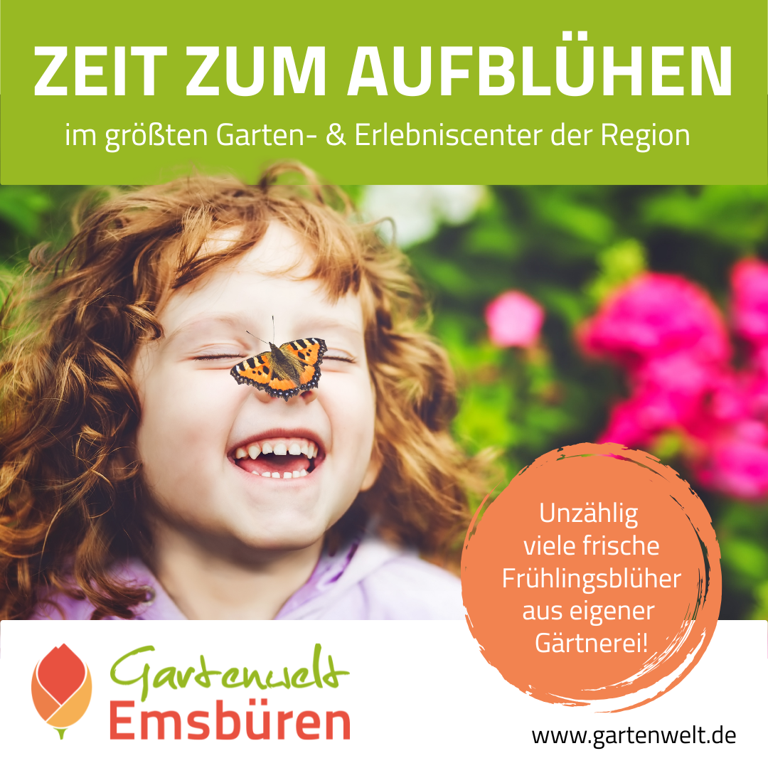 Gartenwelt Emsbüren Facebook ad from Feb 27, 2026