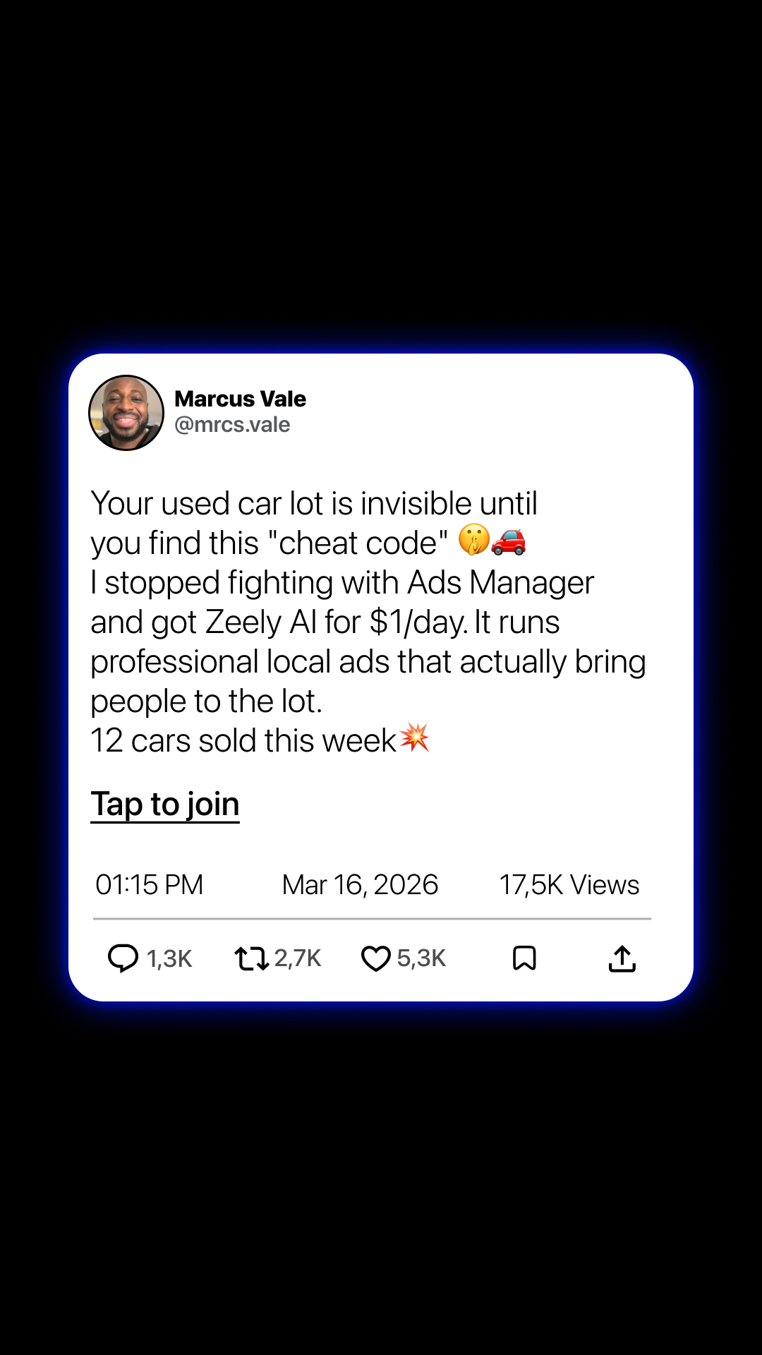 Zeely Facebook ad