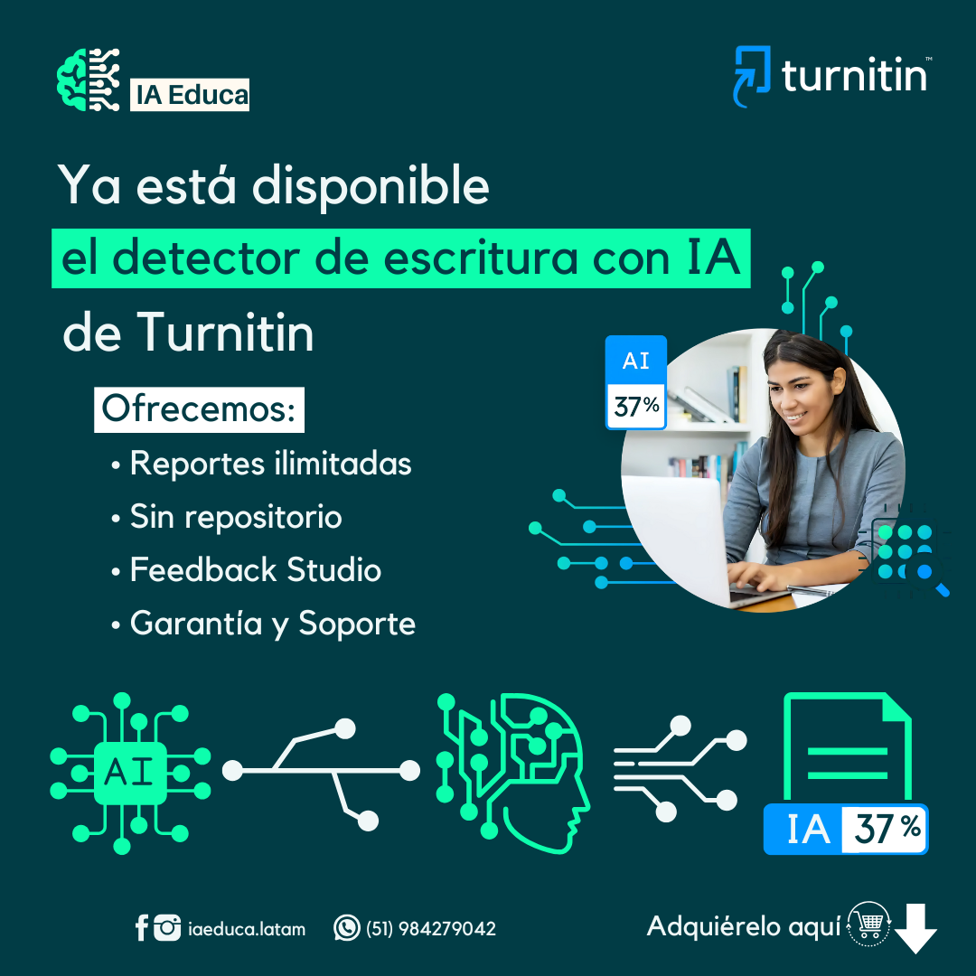 IA Educa Facebook ad: Turnitin + WriteHuman