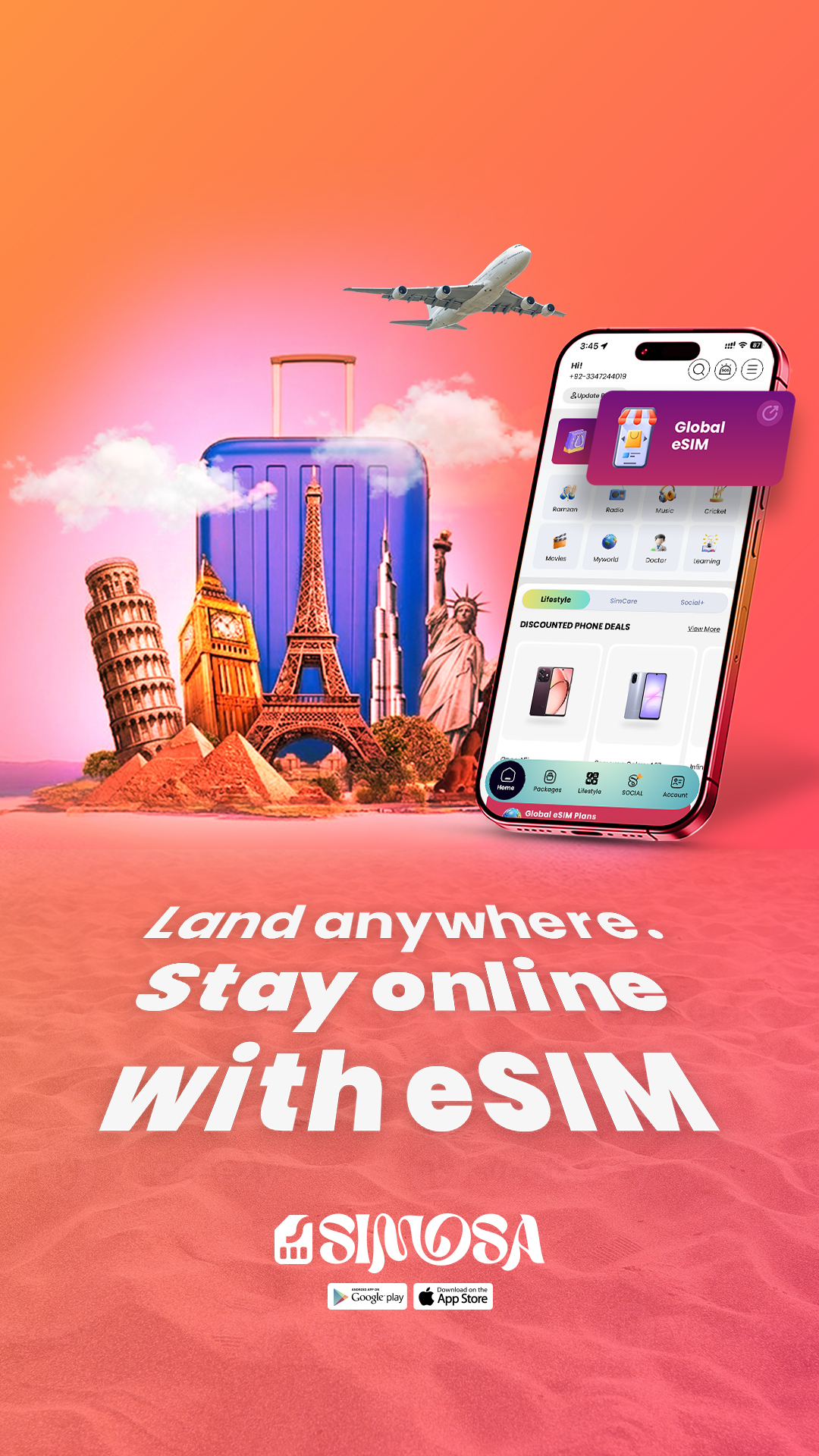Simosa App Facebook ad