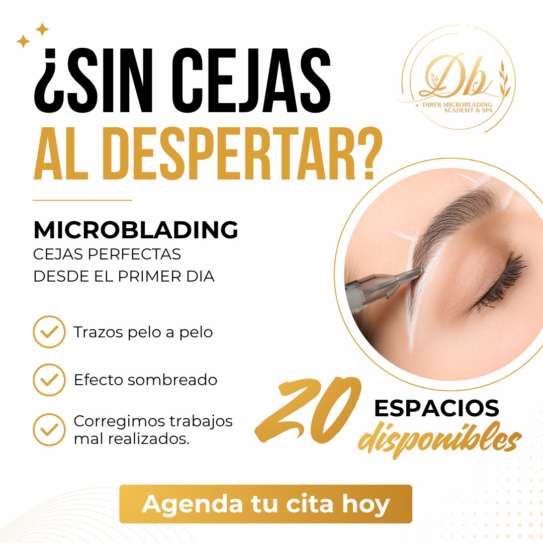 Diber Microblading Academy & Spa Facebook ad: Definición real. Sin maquillaje diario.