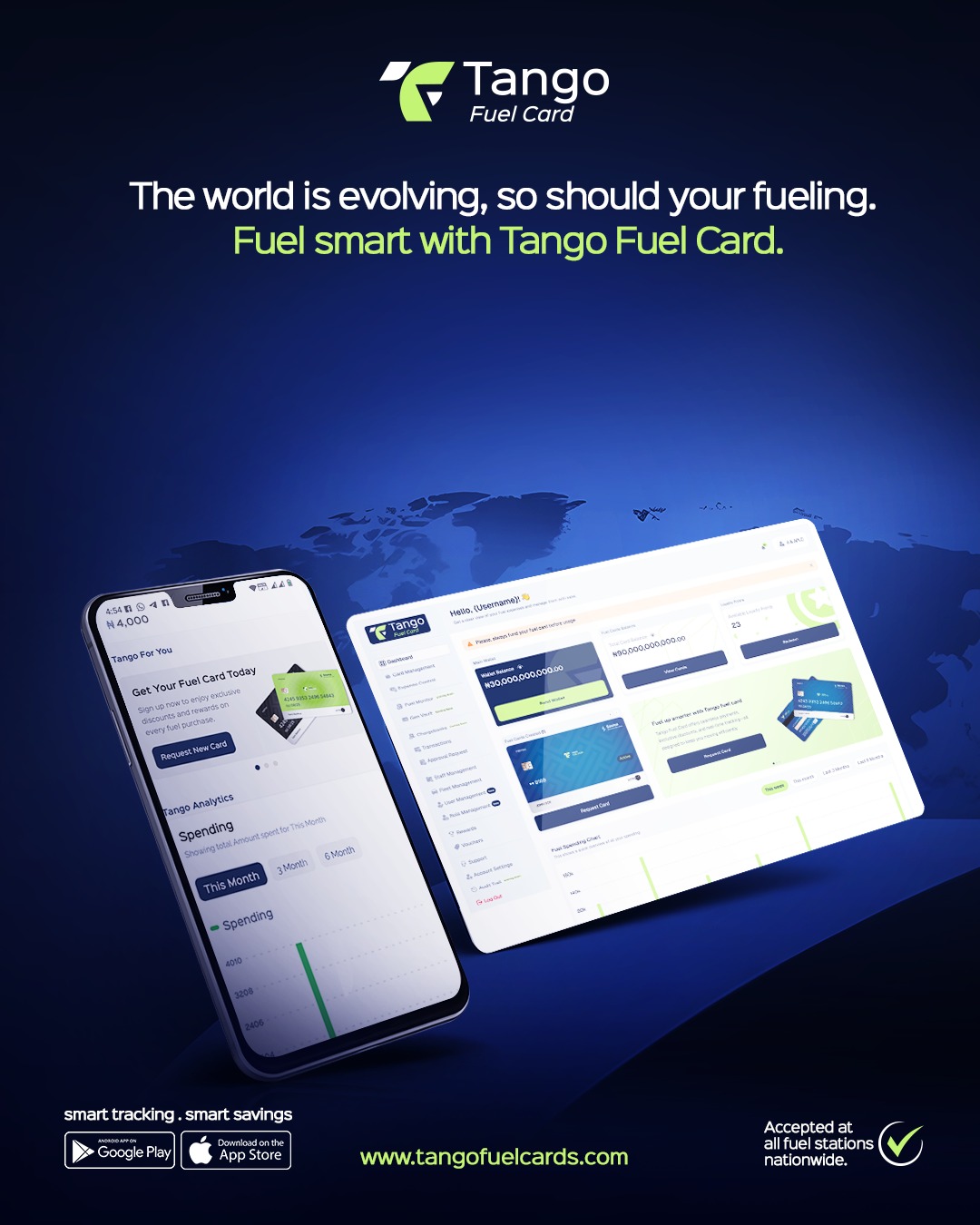 Tango Fuel Cards Facebook ad: Fuel cards are now an essential business tool.