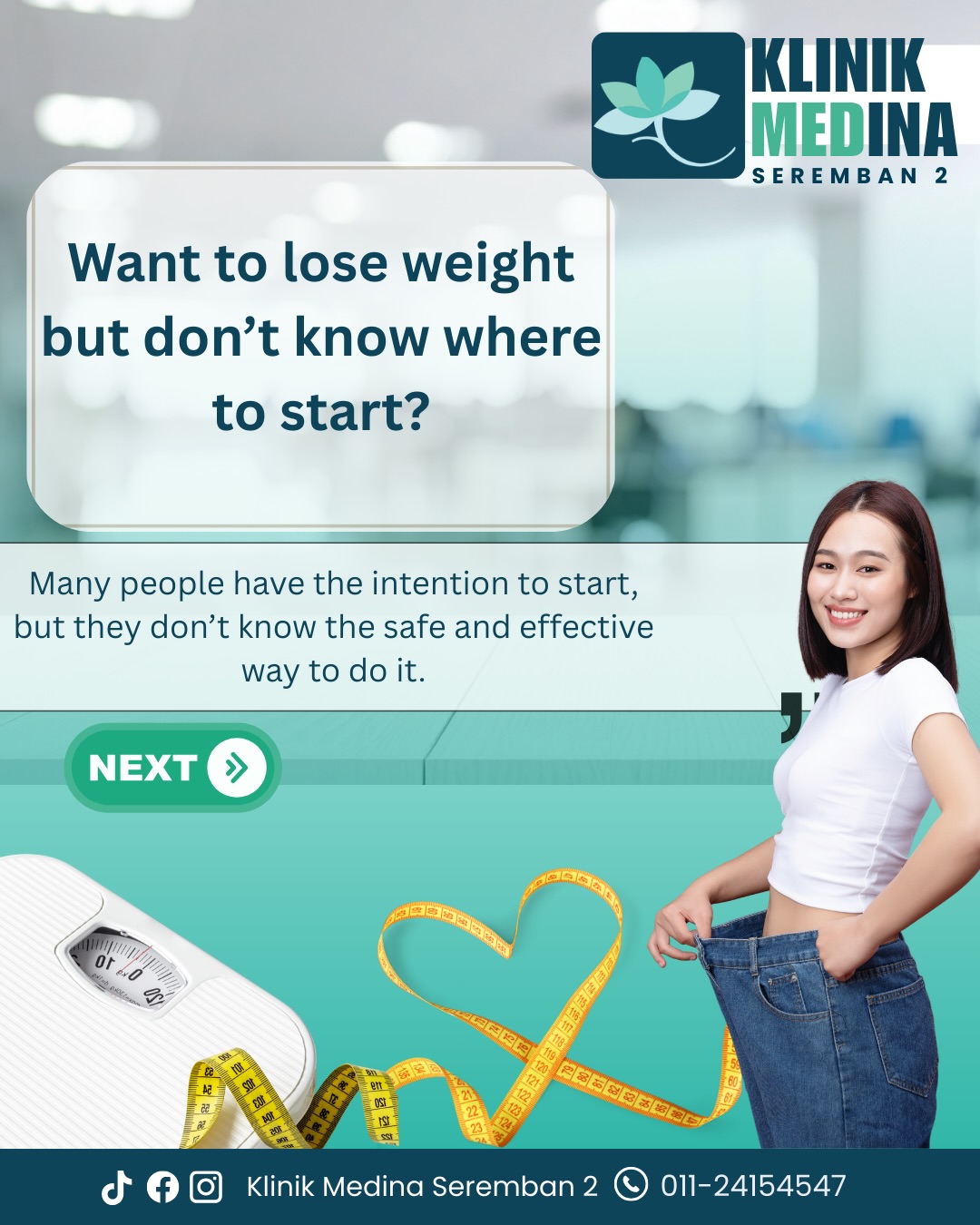 Klinik Medina Seremban 2 Facebook ad: Wight loss journey?