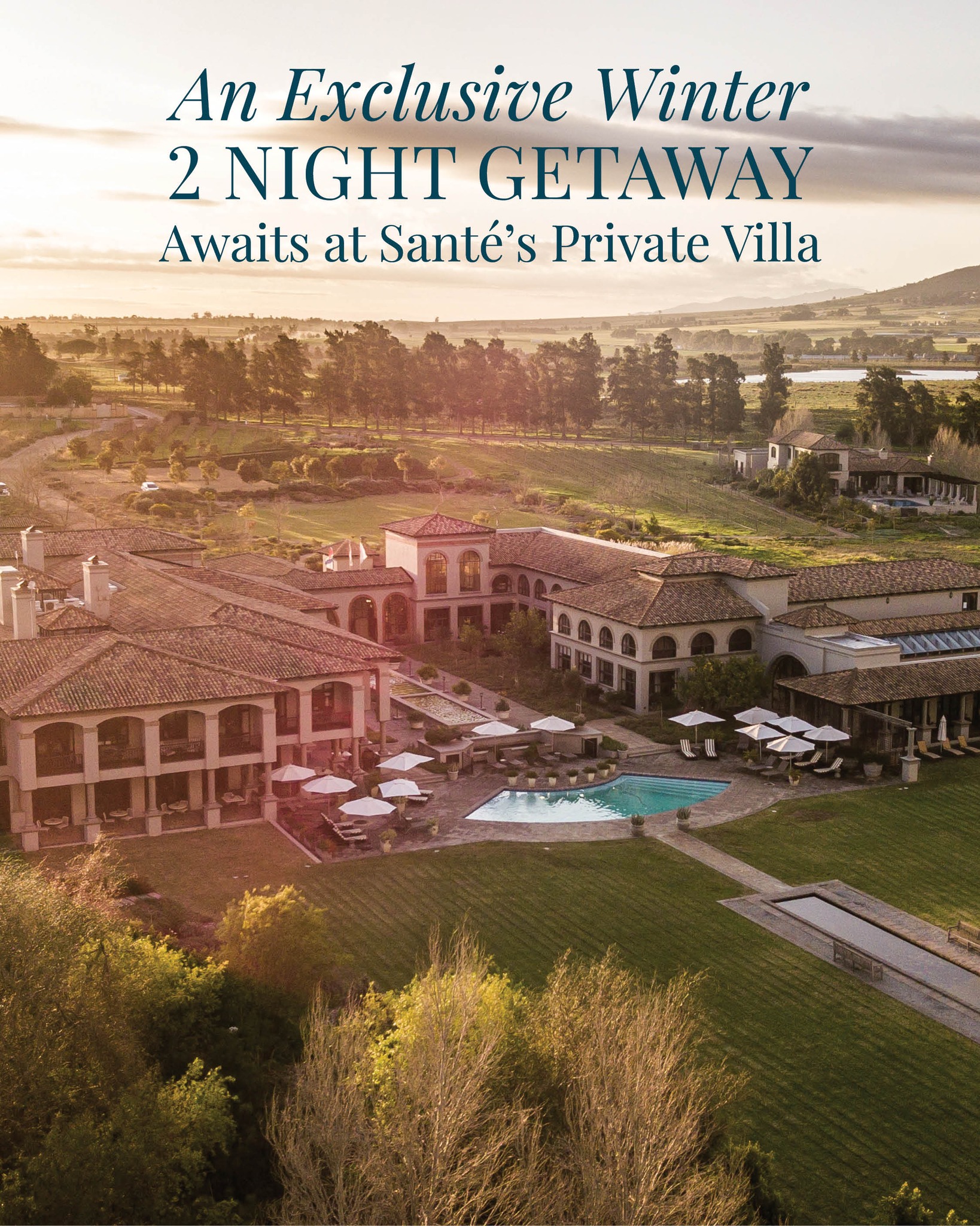 Santé Wellness Retreat & Spa Facebook ad: Exclusive. Private. All-inclusive.