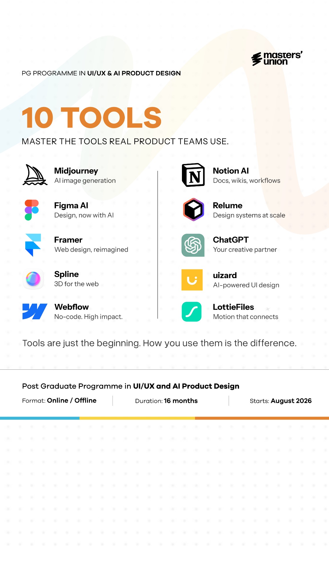 Masters' Union PGP in UI/UX & Product Design Facebook ad from May 11, 2026