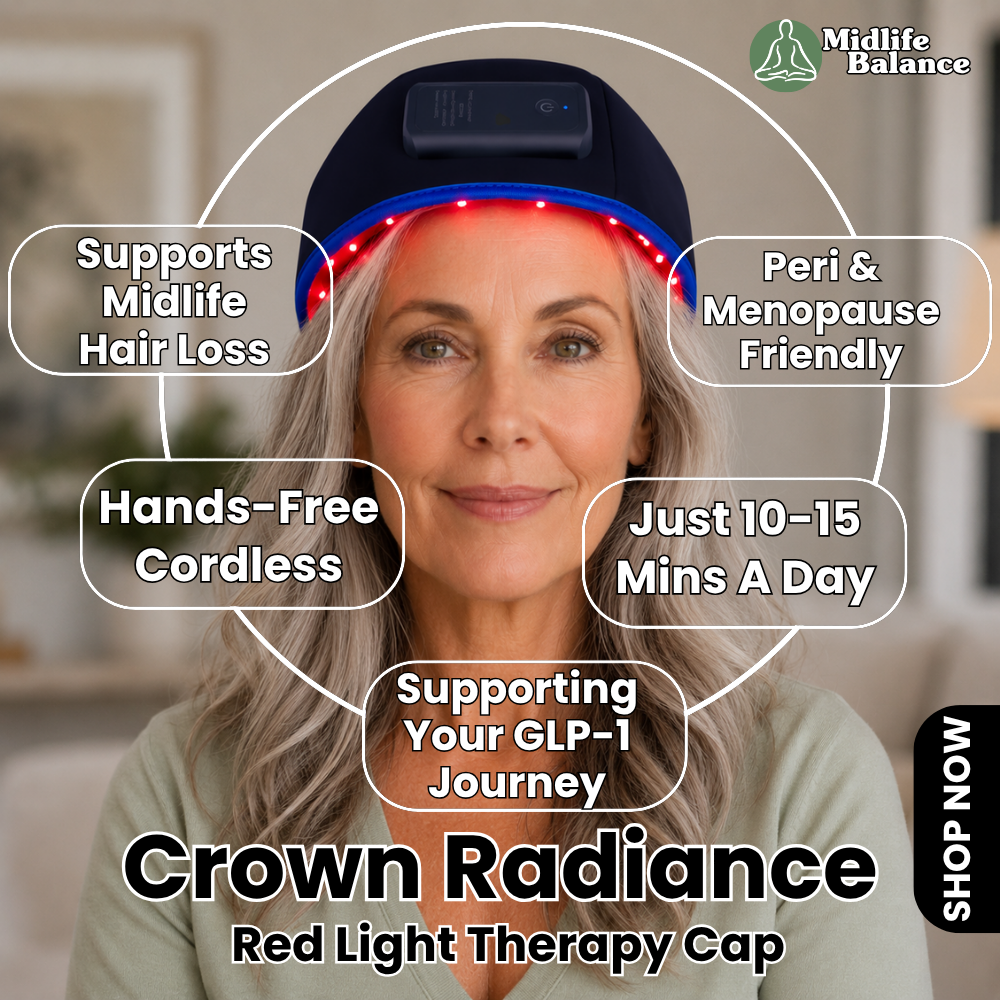 Midlife Balance Facebook ad: Supporting Menopausal Hair Loss