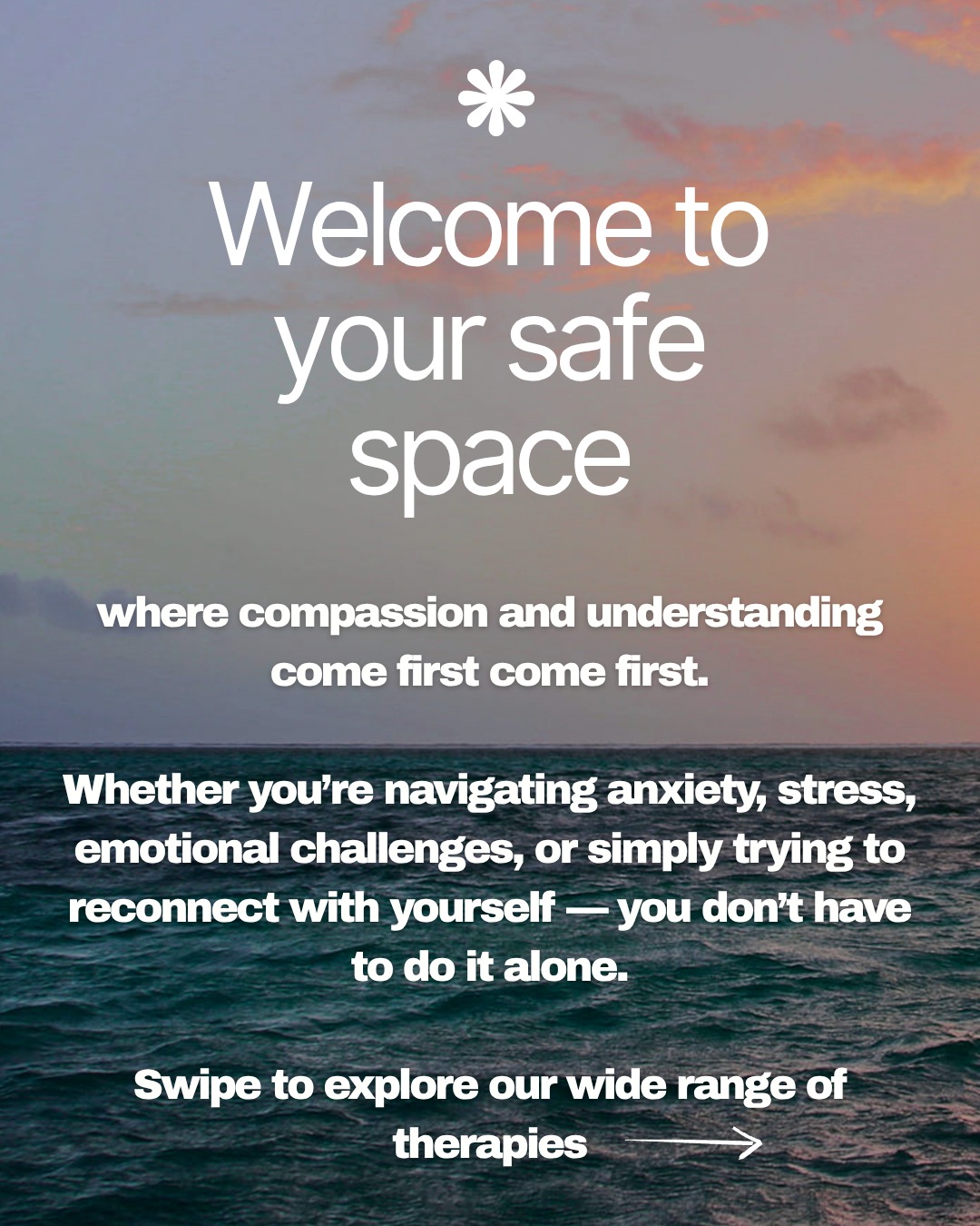 Serenity Counselling Facebook ad: Welcome to your safe space.
