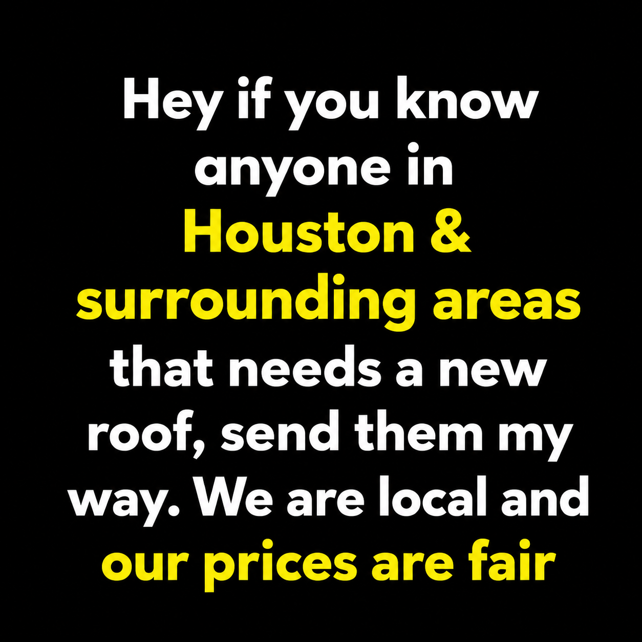 Rescue Roofing Houston Facebook ad