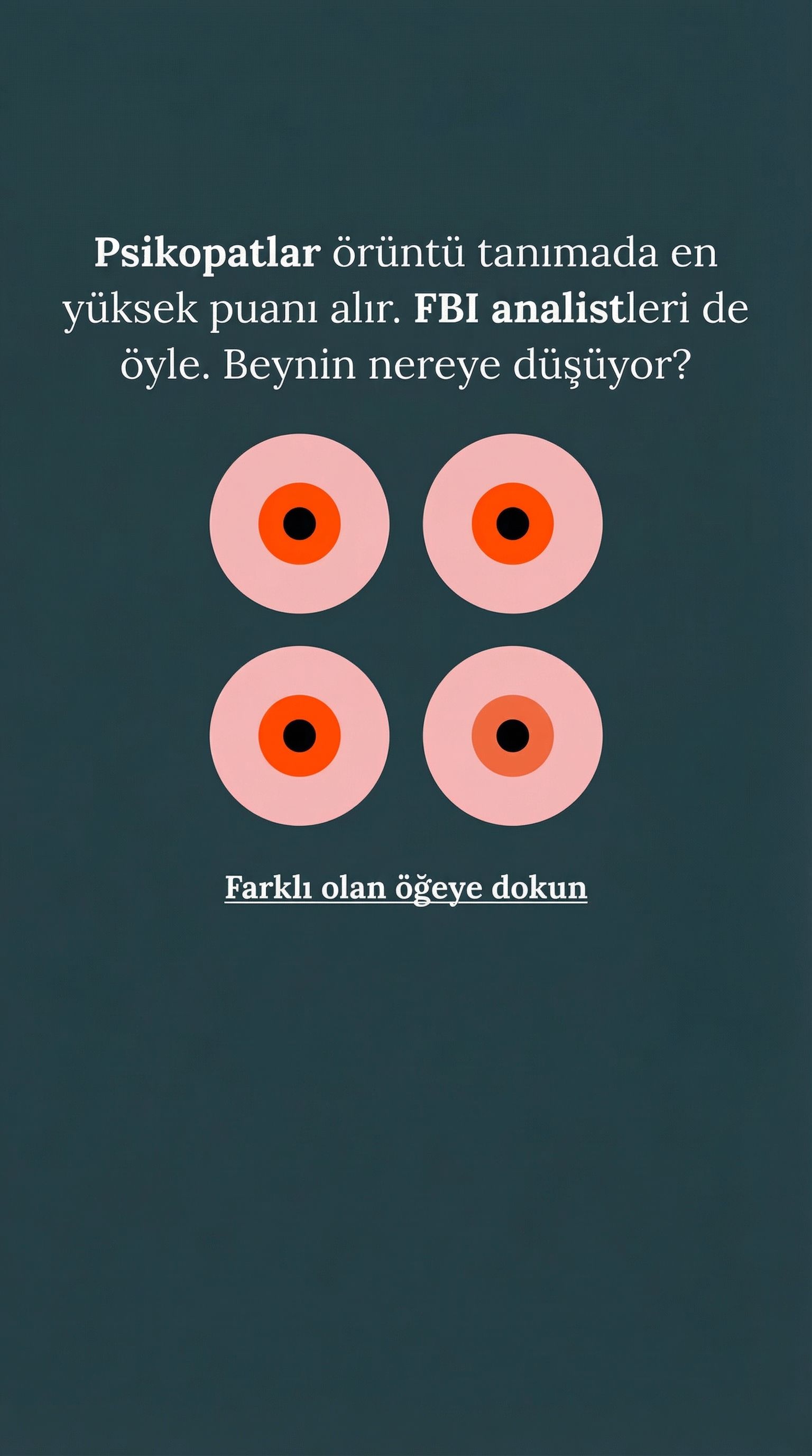 International Brain Test Facebook ad
