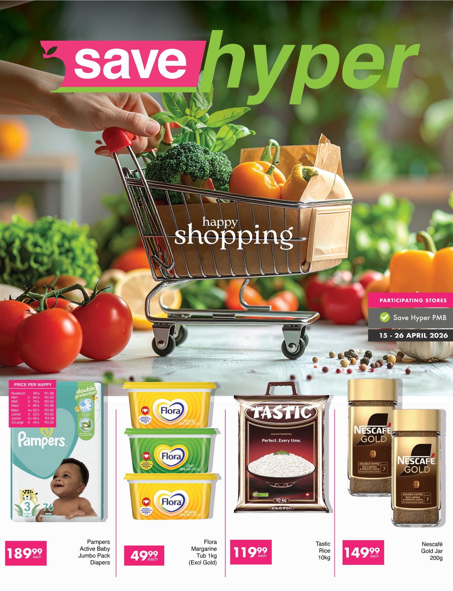 Save Hyper Facebook ad: Happy shopping with our NEW specials at Save…