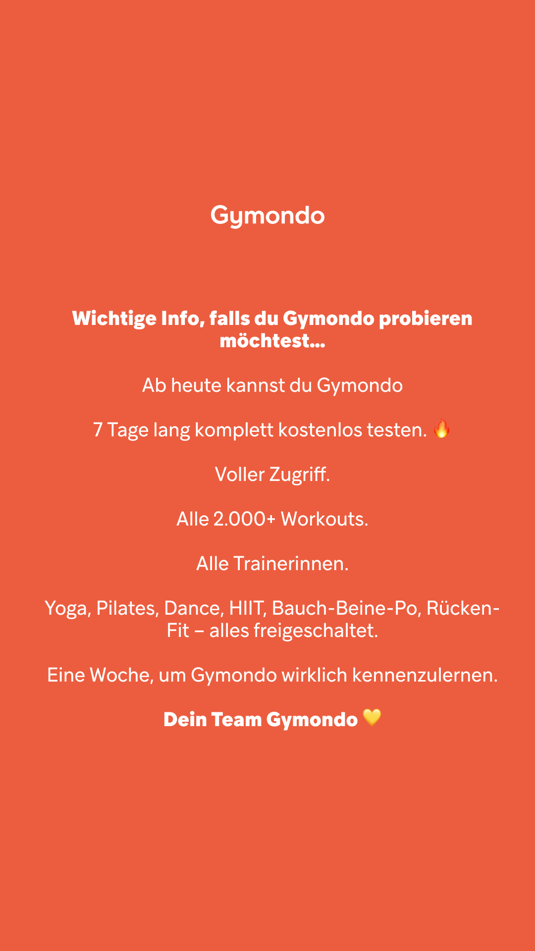 Gymondo Facebook ad