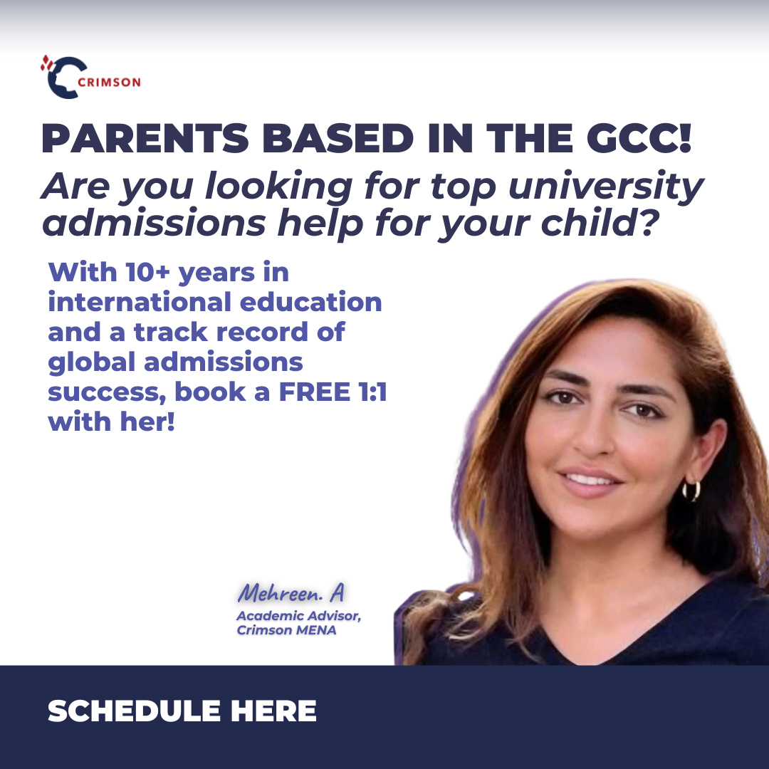 Crimson Education Facebook ad