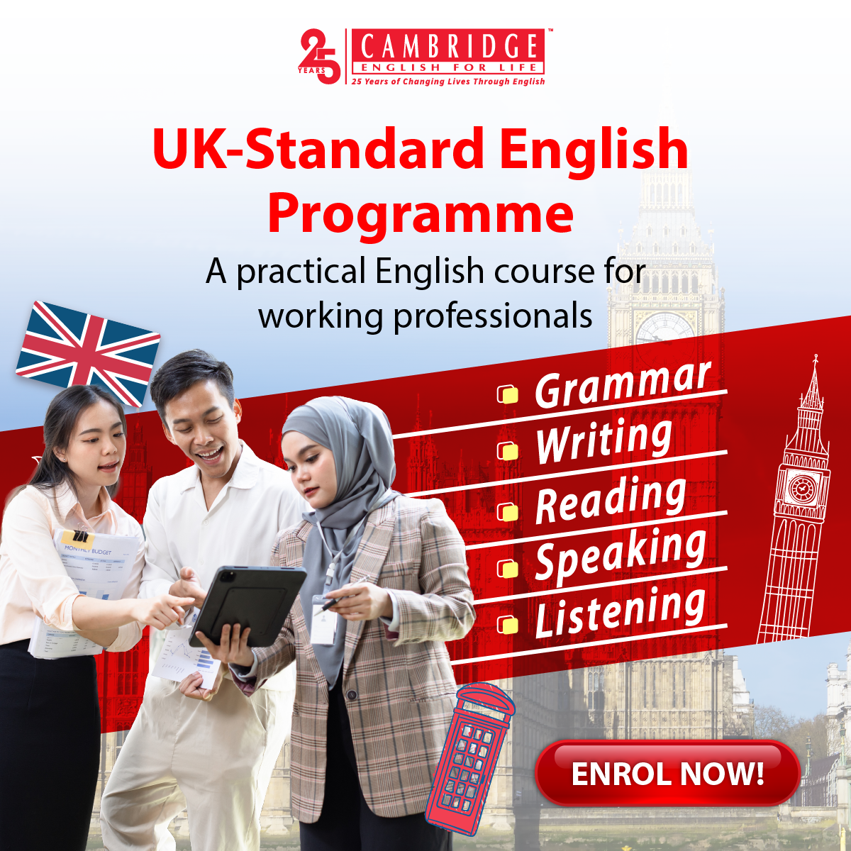 Cambridge English For Life Sdn Bhd Facebook ad