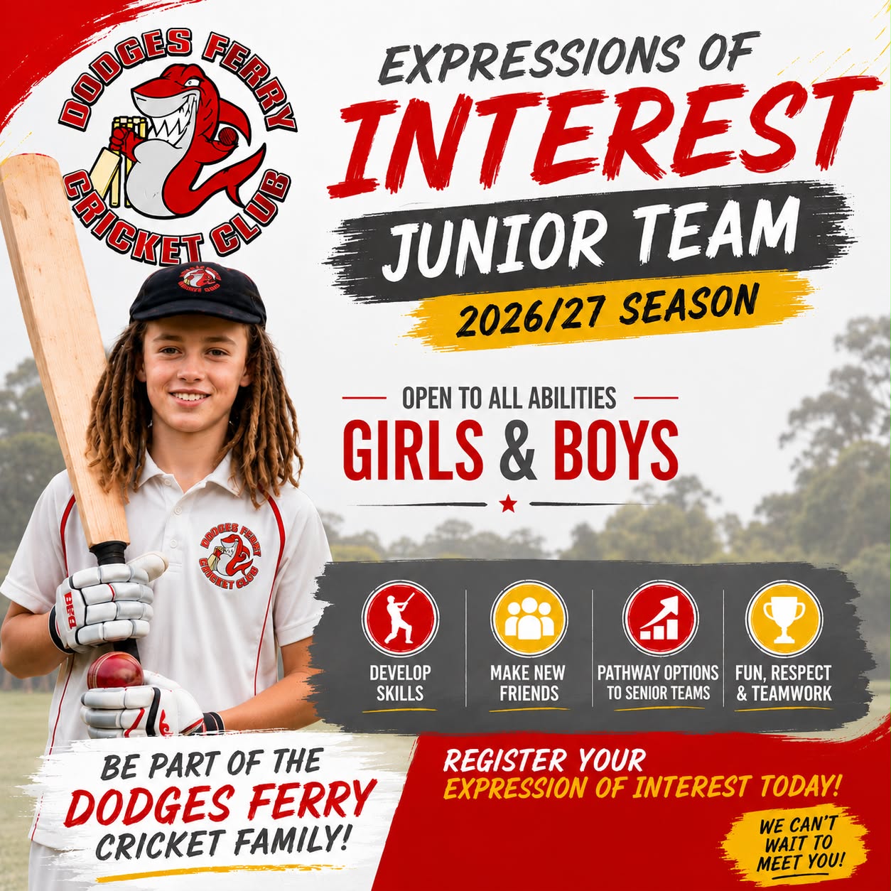 Dodges Ferry Cricket Club Facebook ad