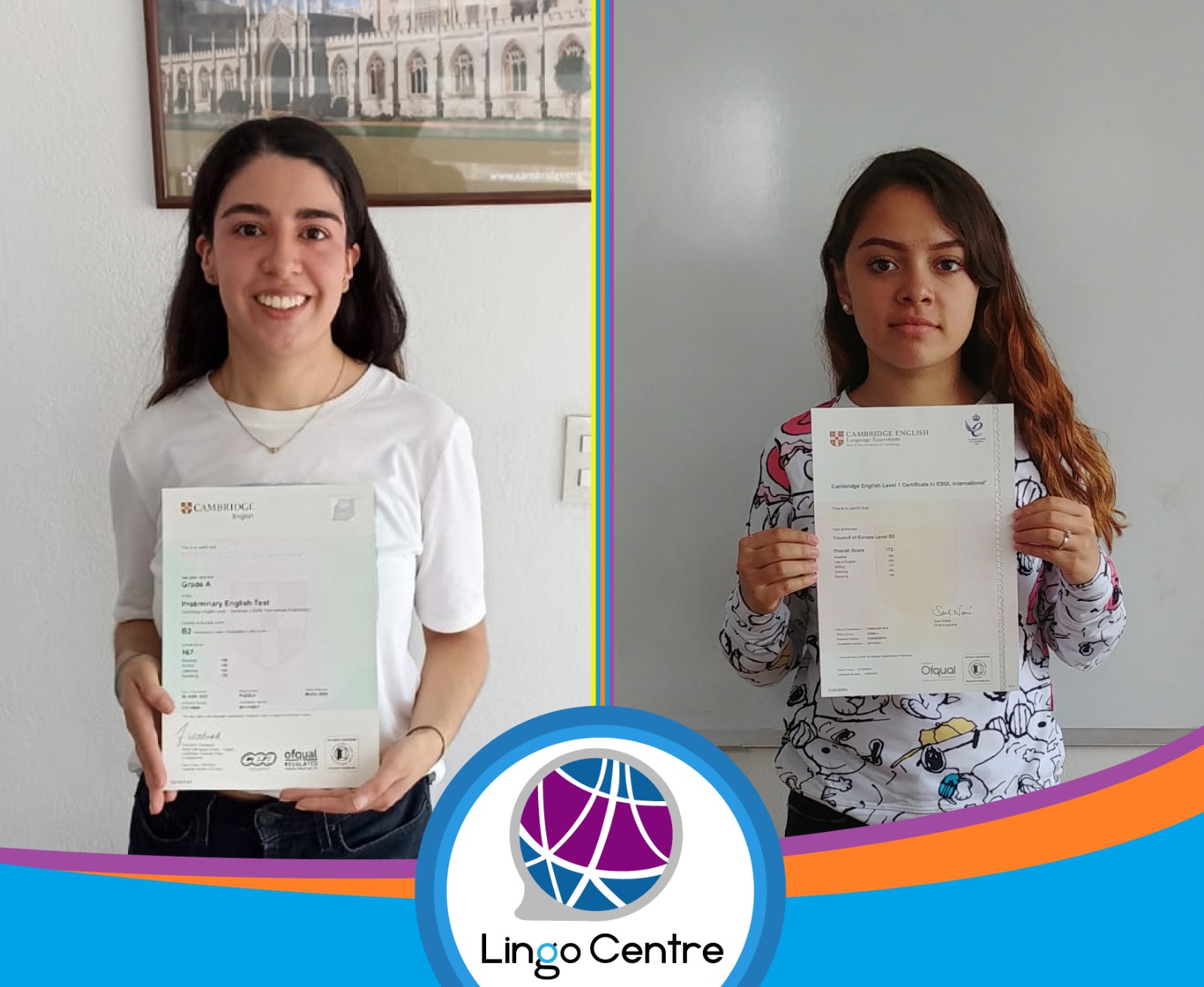 Lingo Centre Facebook ad: Certifícate o aprende con nosotros.