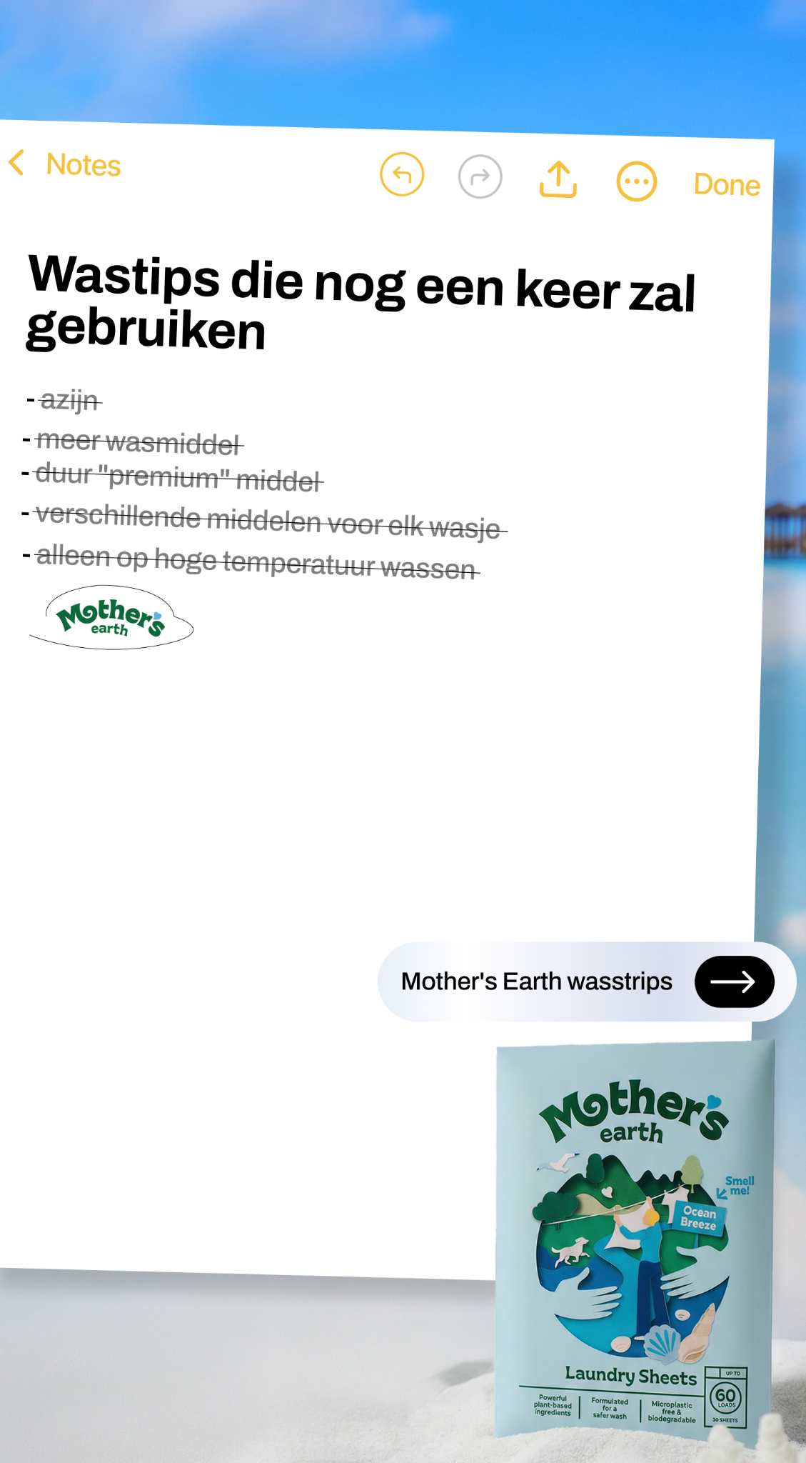 Mothers Earth Facebook ad