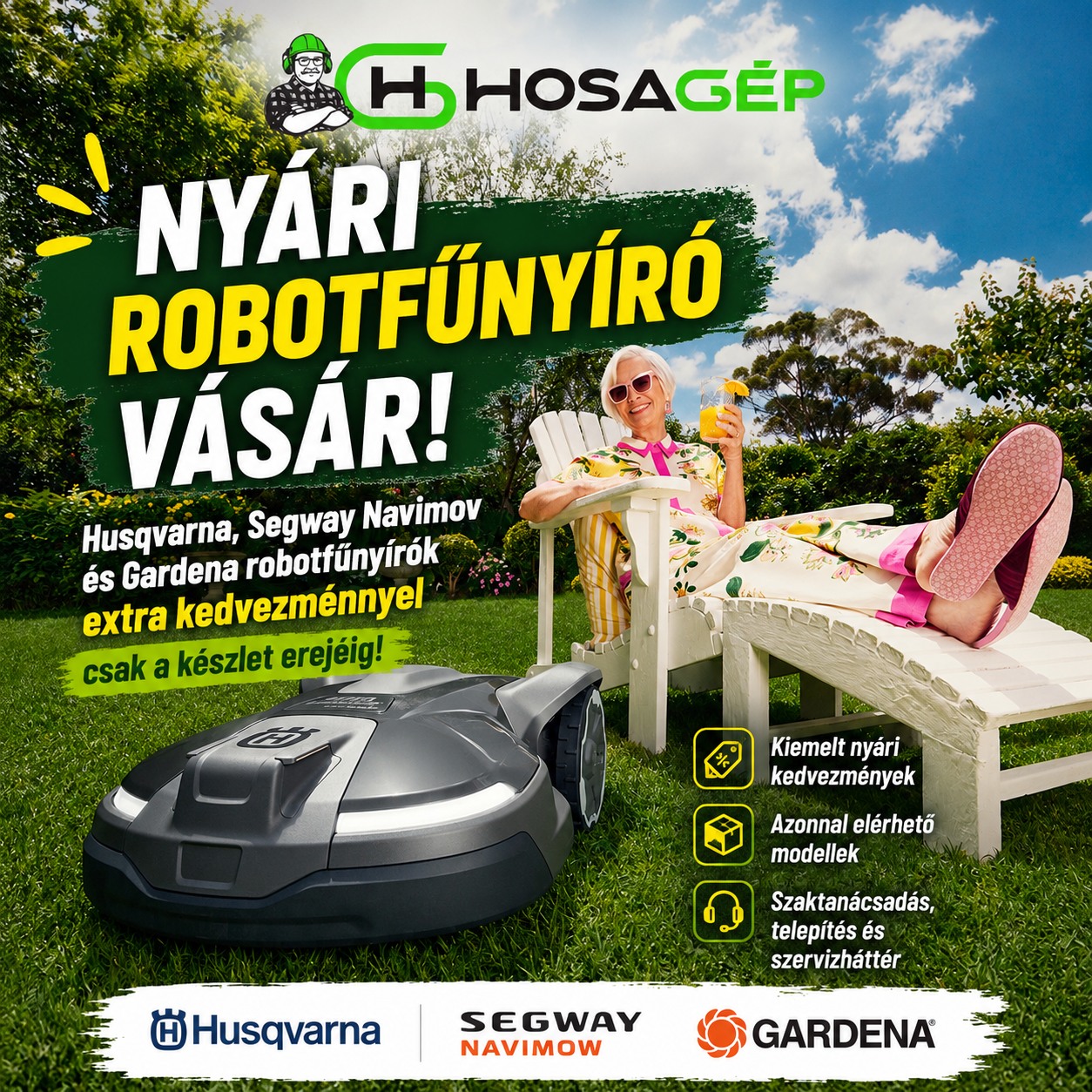 Hosagép Kertigép és Szerszám Szaküzlet, Szerviz Facebook ad: A HosaGép nyári akciójában most kedvezményes áron…