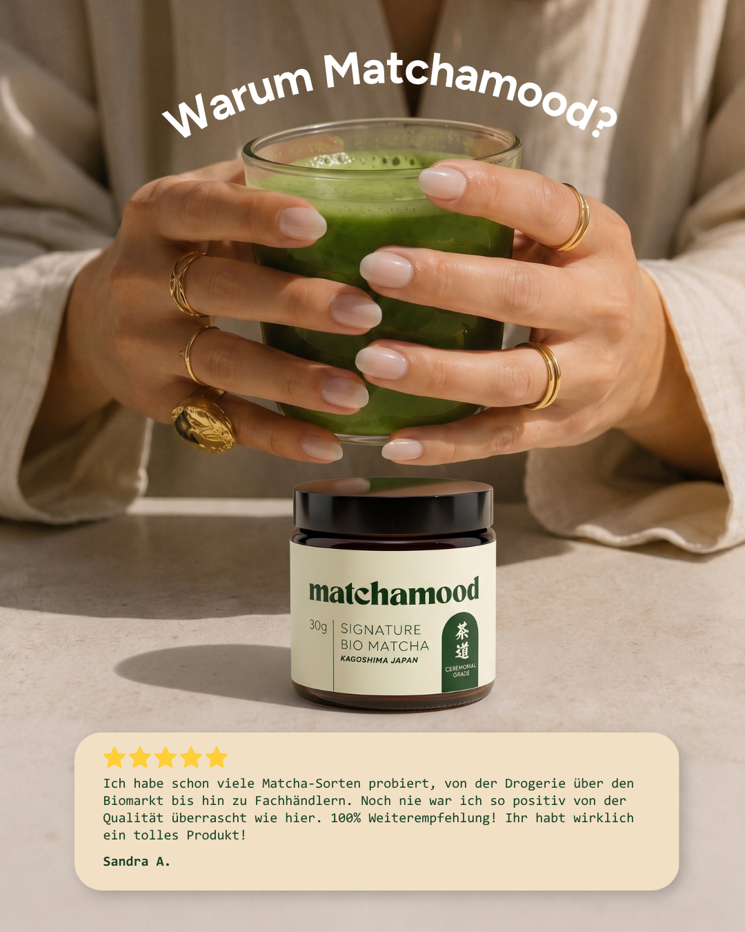 Matchamood Facebook ad: Bio Ceremonial Grade A