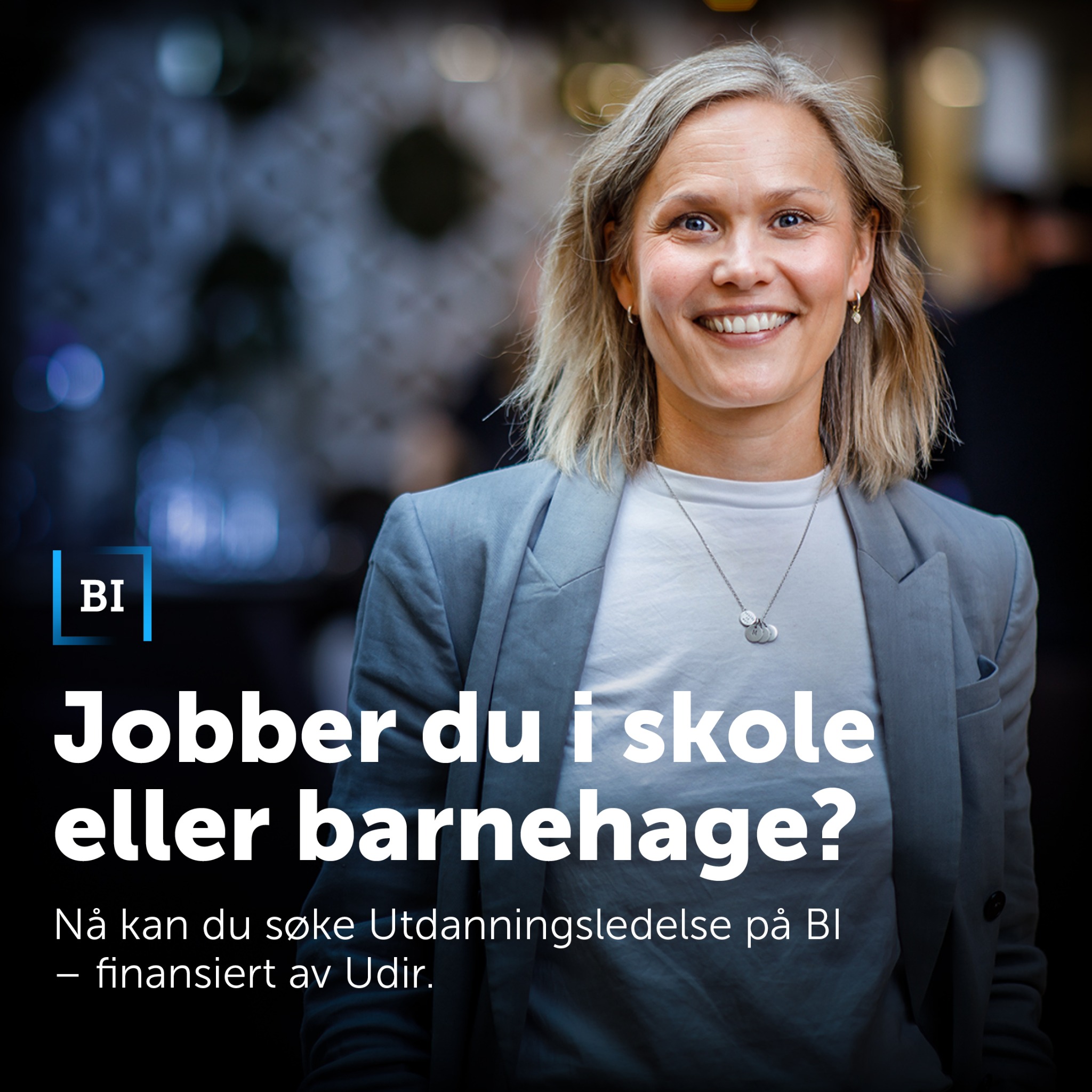 BI Norwegian Business School Facebook ad: Søknadsfrist 1. april