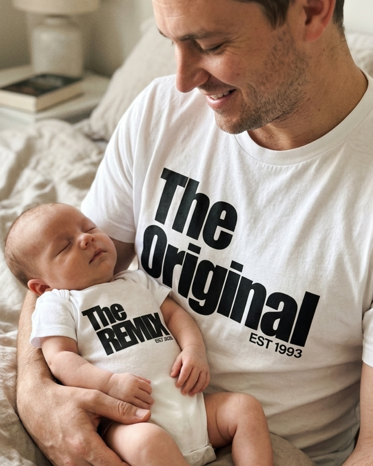 Bo & Birdie Facebook ad: The matching set for dad and baby