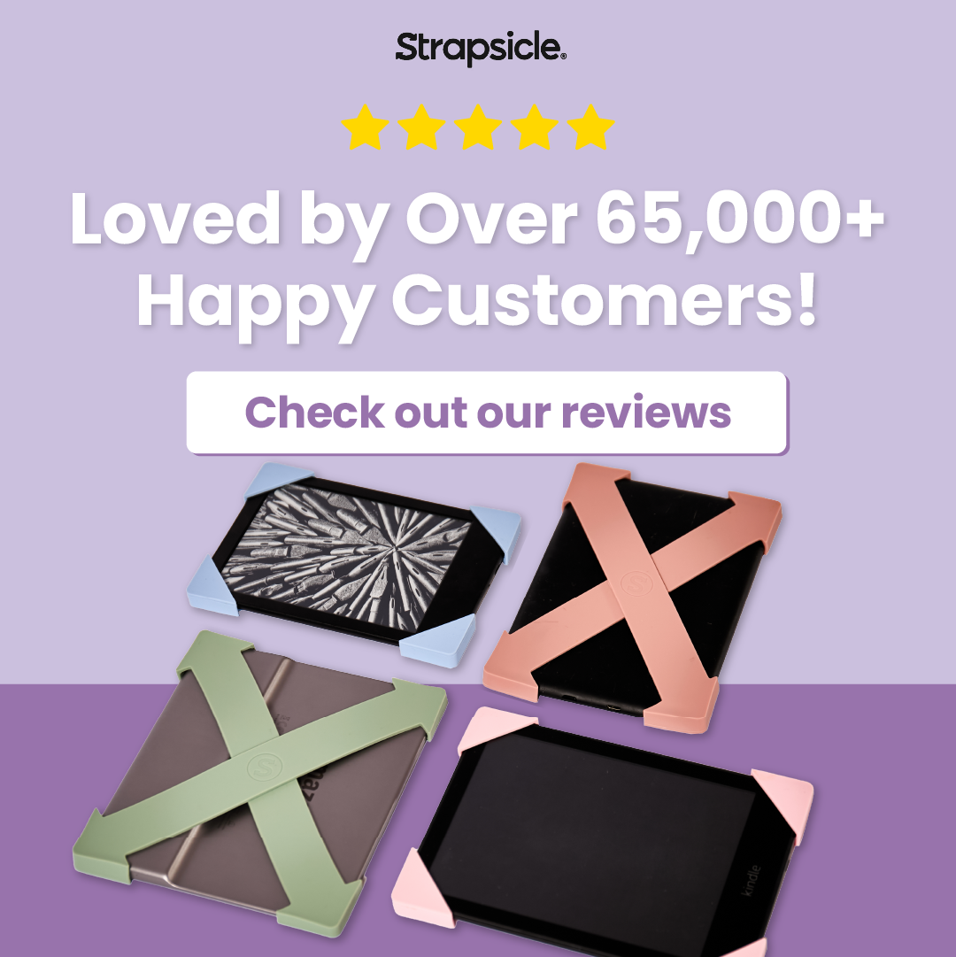 Strapsicle - E-Reader Accessories Facebook ad: Still looking for your perfect e-reader holder?